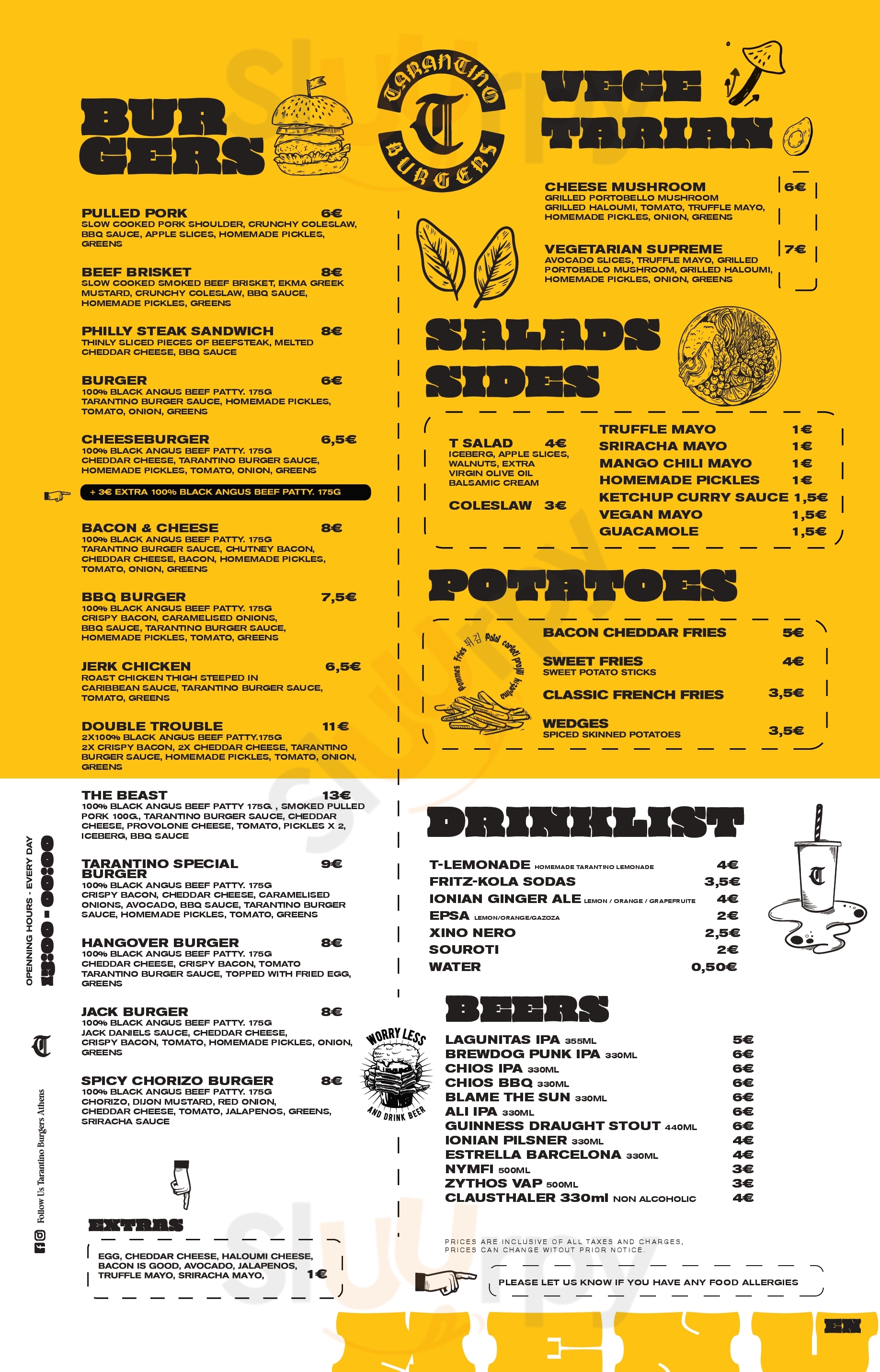 Tarantino Sandwiches & Fries Θεσσαλονίκη Menu - 1