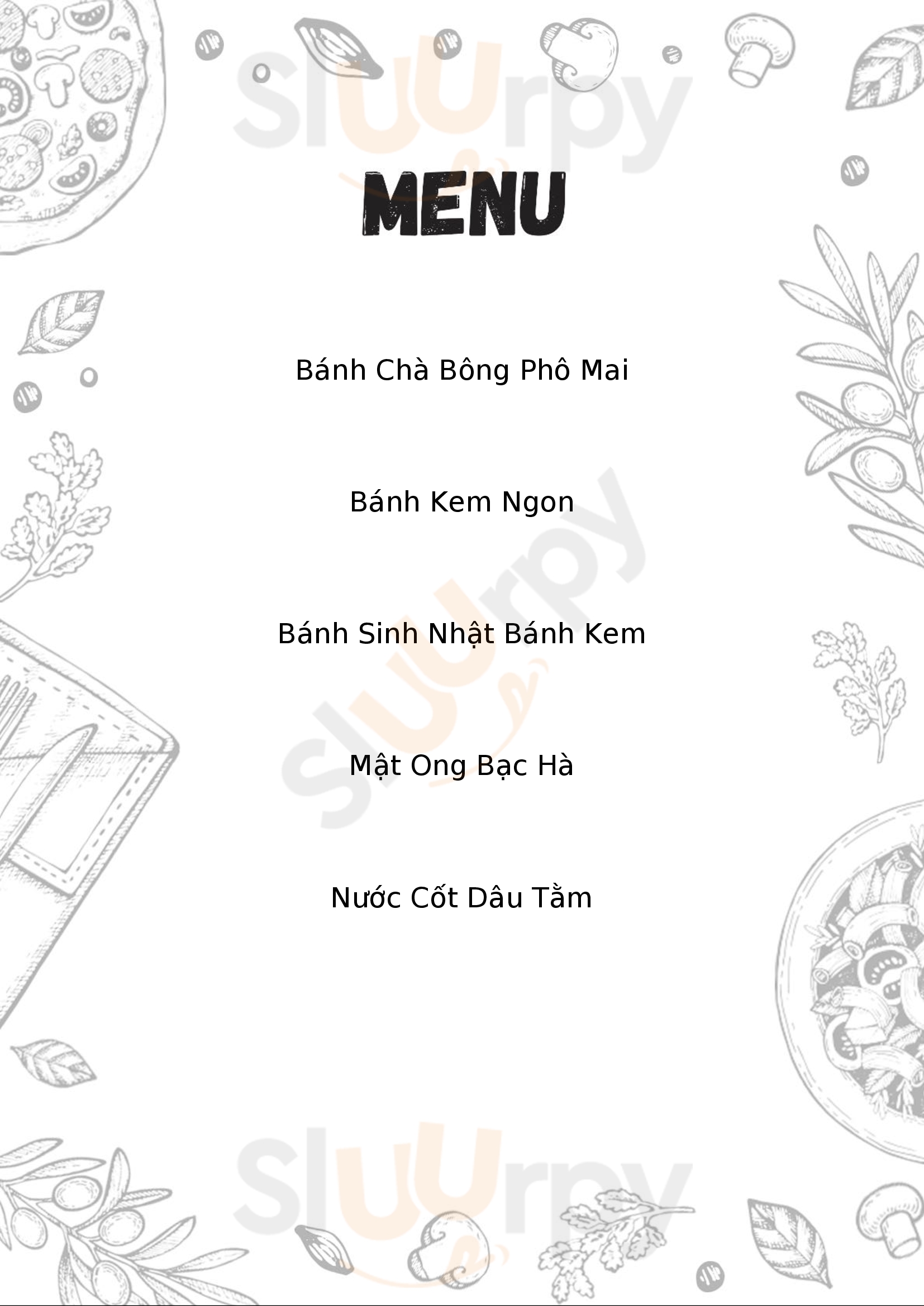 Tiệm Bánh Chon Chon Vũng Tàu Menu - 1