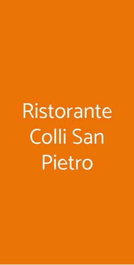 Ristorante Colli San Pietro, Piano di Sorrento