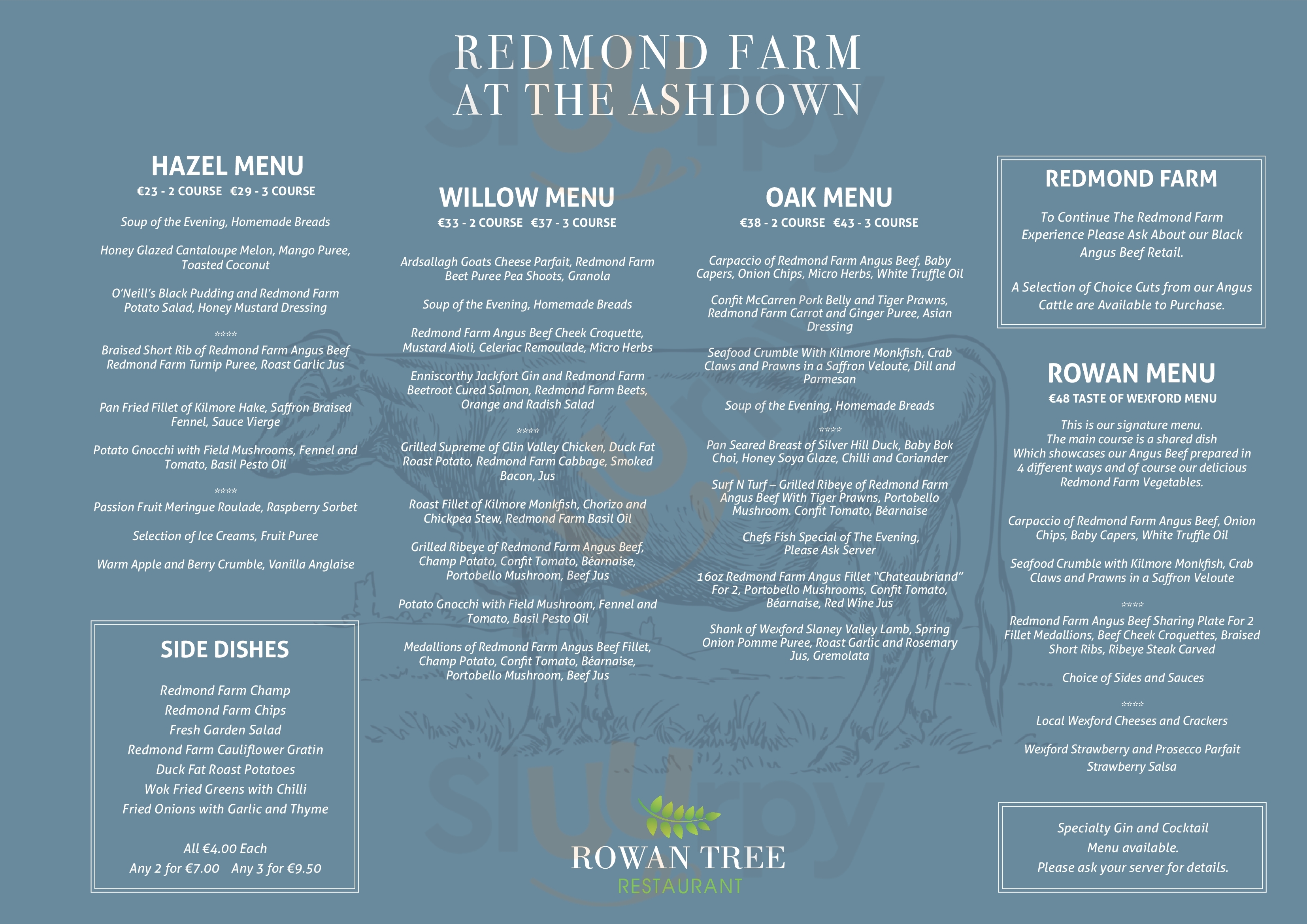 Rowan Tree Restaurant Gorey Menu - 1