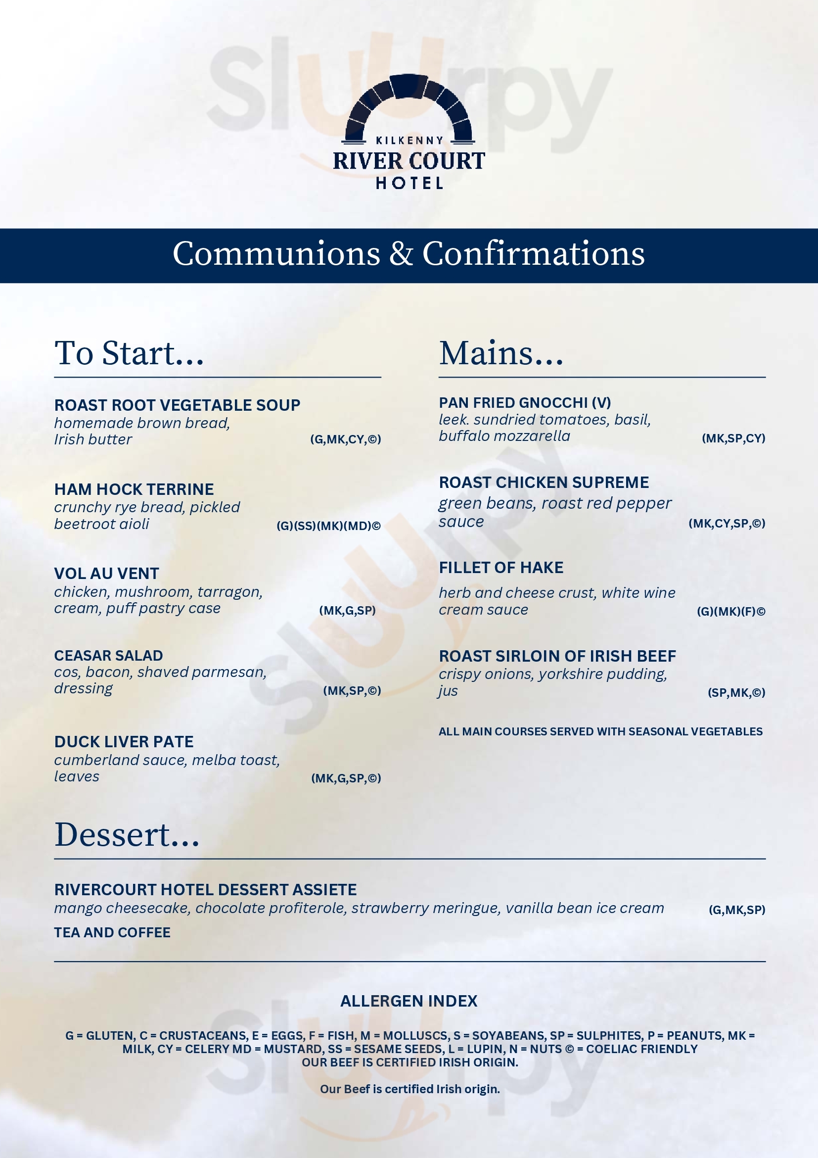 The Riverside Restaurant Kilkenny Menu - 1