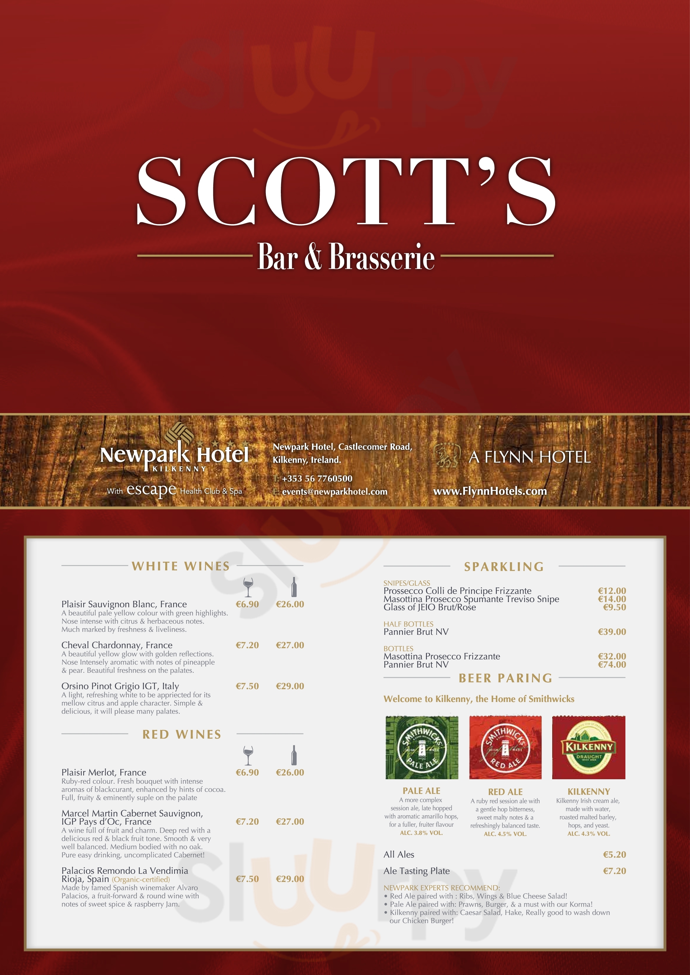 Scott's Bar & Brasserie Kilkenny Menu - 1