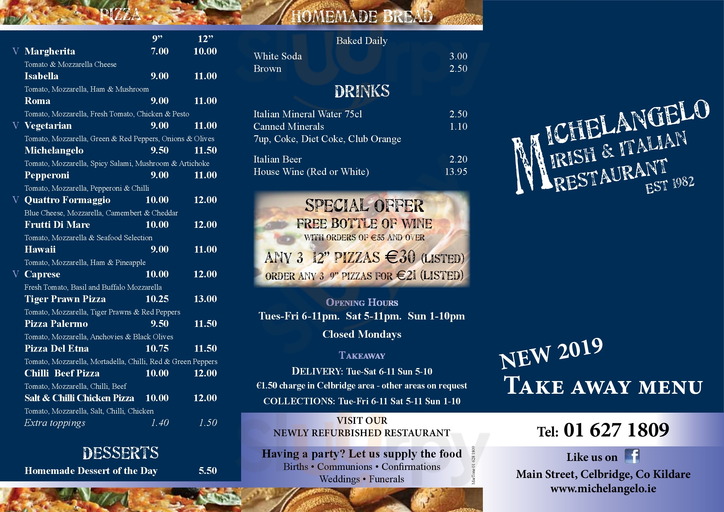 Michelangelo Restaurant Celbridge Menu - 1
