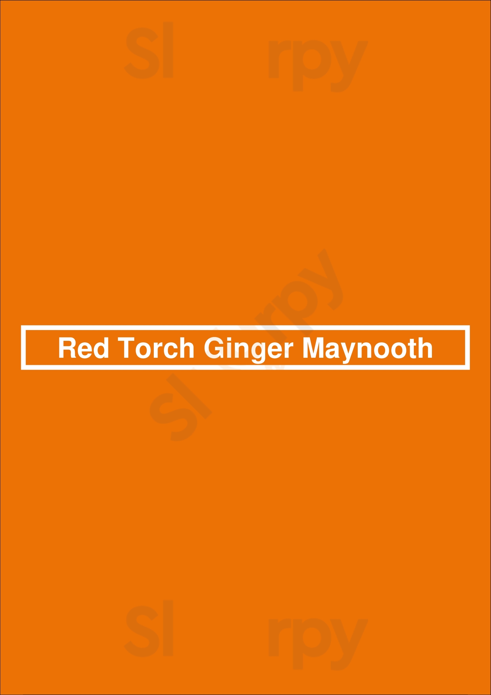 Red Torch Ginger Maynooth Maynooth Menu - 1
