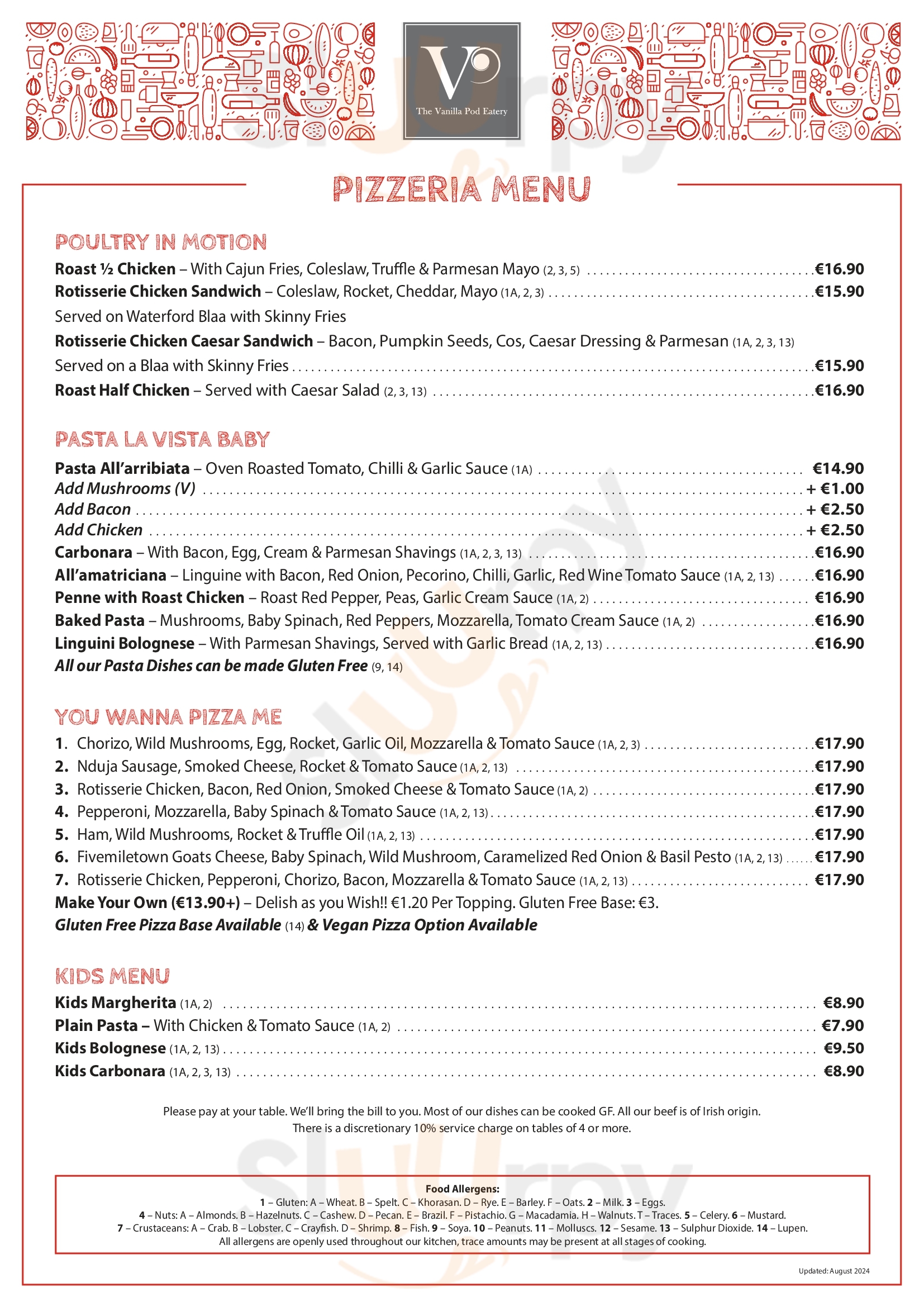 Vanilla Pod Eatery Blackrock Menu - 1
