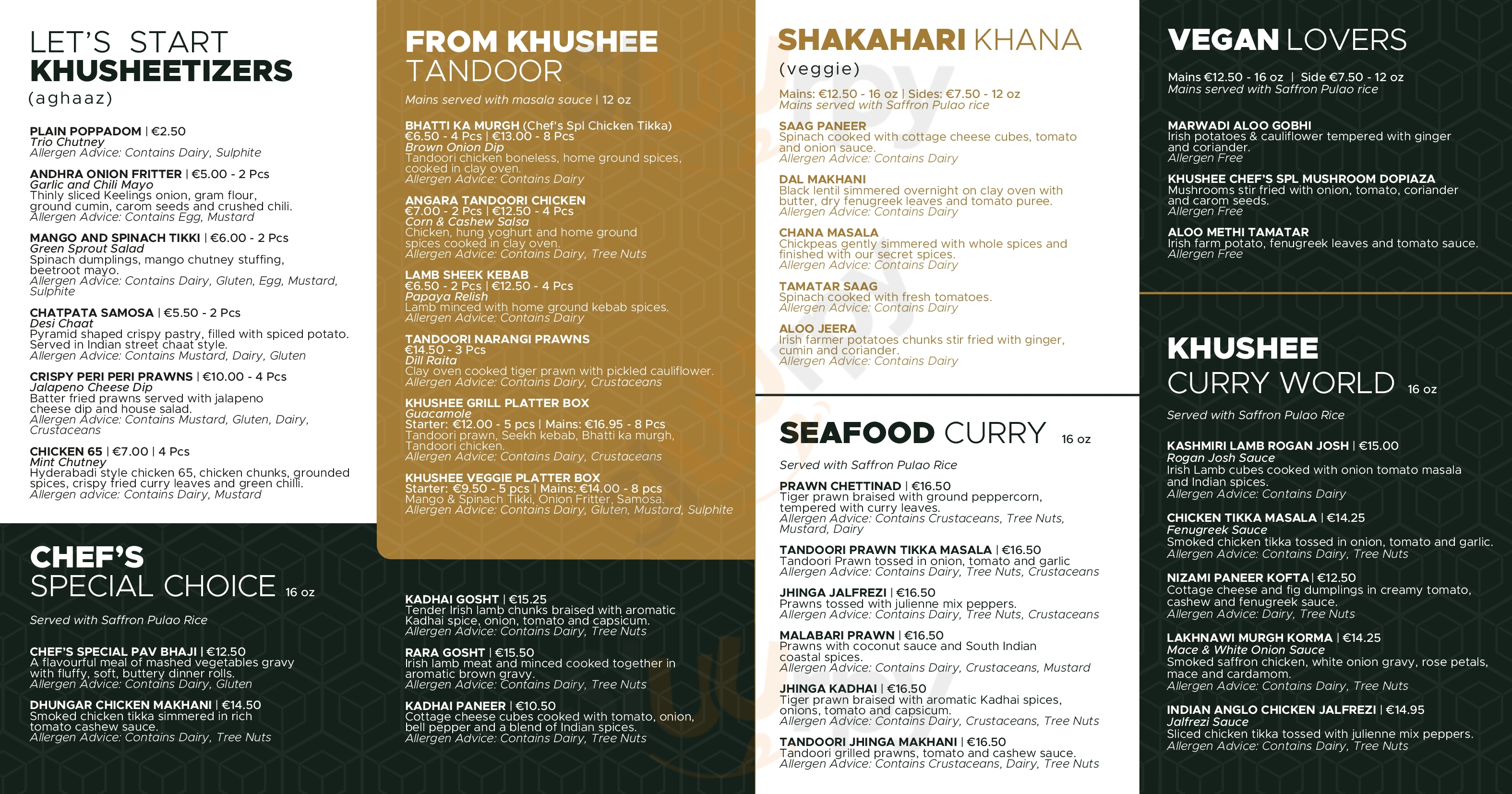 Indie Spice Grill Swords Menu - 1