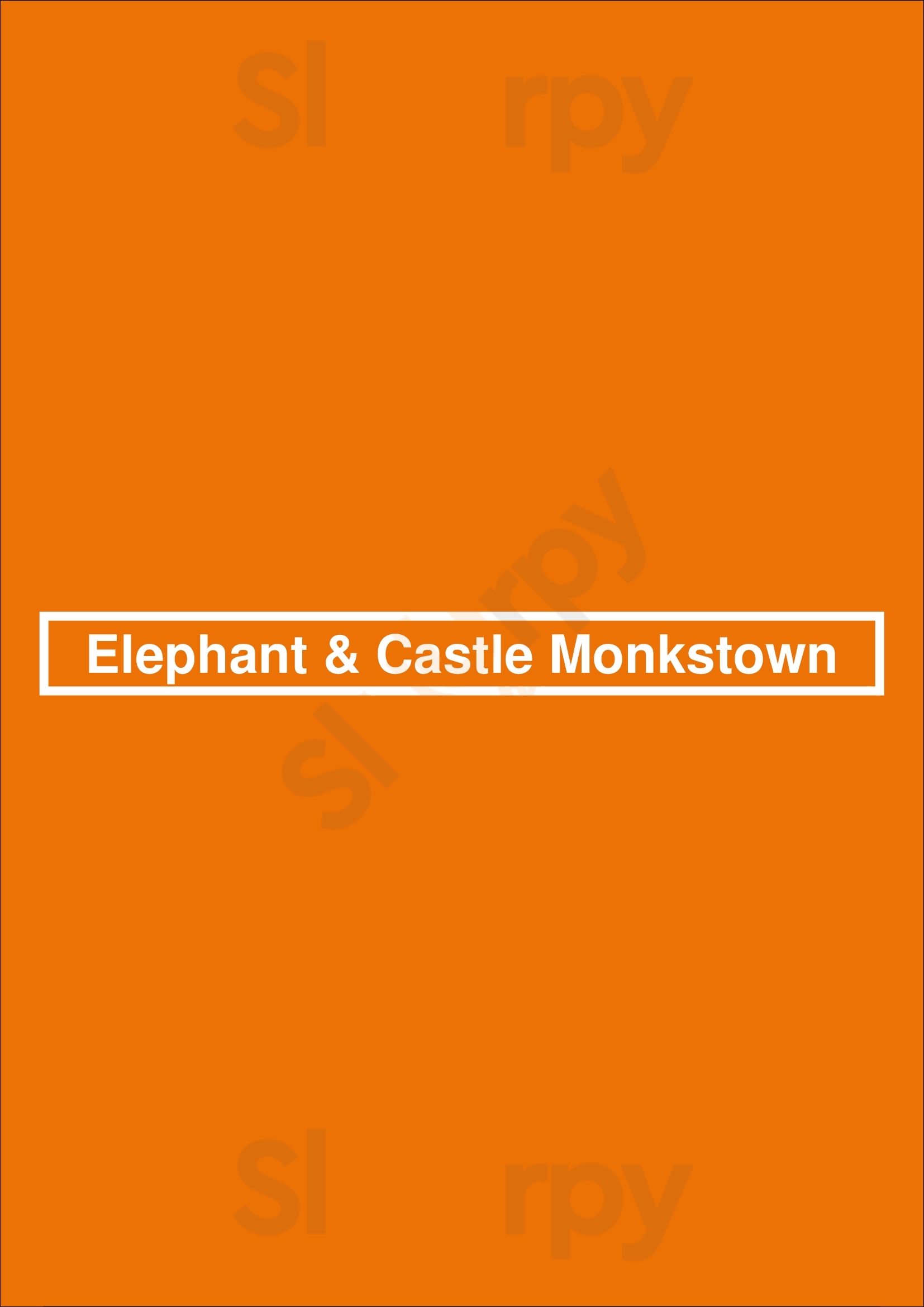 Elephant & Castle Monkstown Monkstown Menu - 1