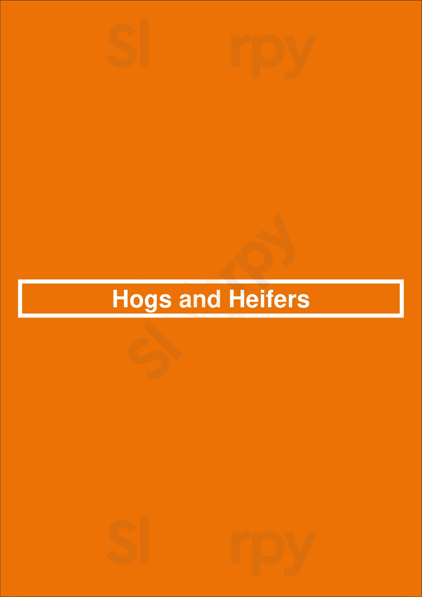 Hogs And Heifers Swords Swords Menu - 1
