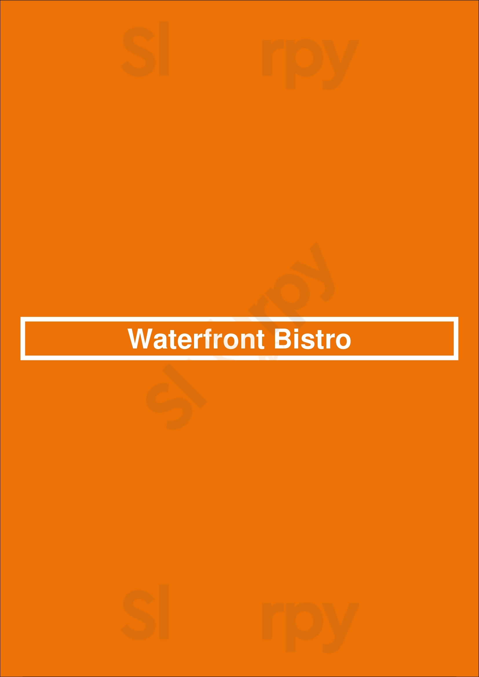 Waterfront Bistro Dun Laoghaire Menu - 1