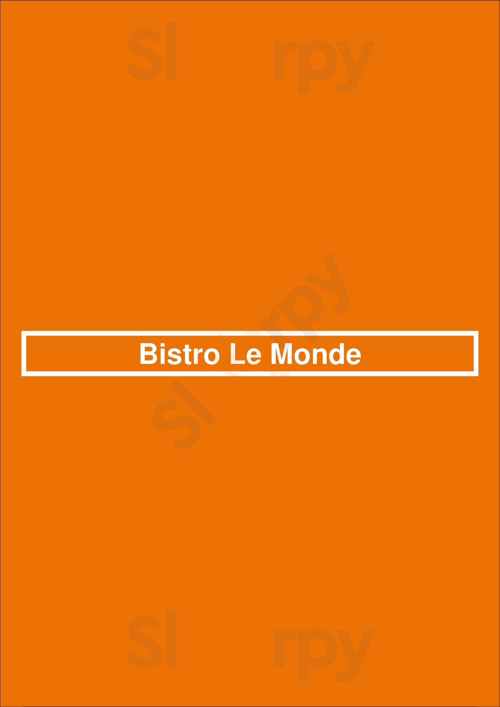 Bistro Le Monde Dun Laoghaire Menu - 1