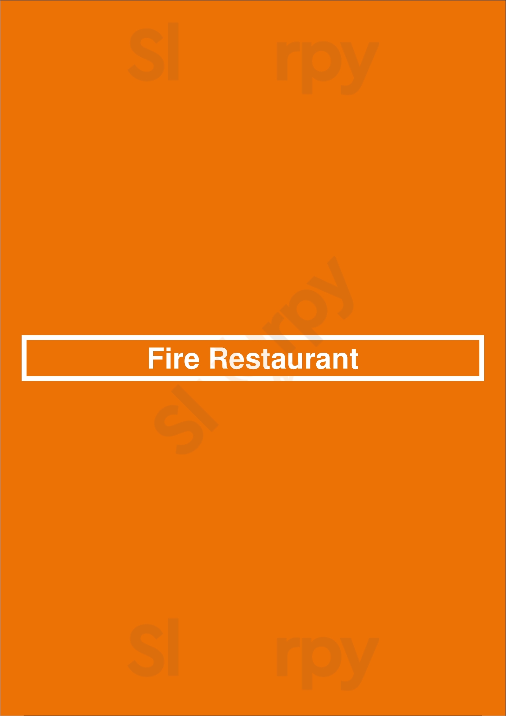 Fire Restaurant Dublin Menu - 1