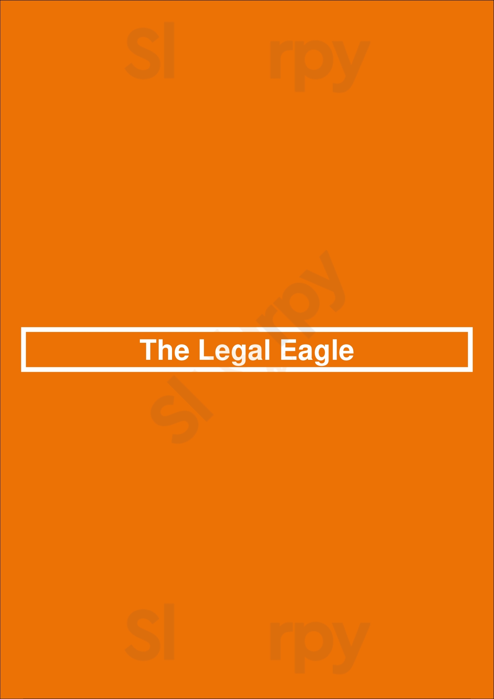 The Legal Eagle Dublin Menu - 1
