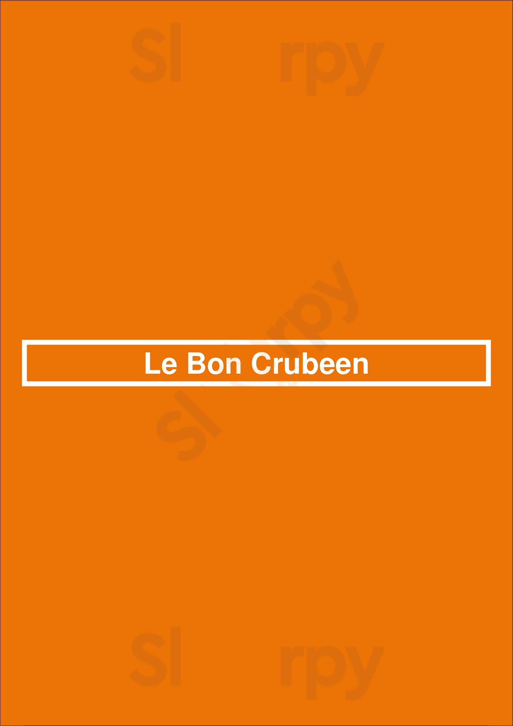 Le Bon Crubeen Dublin Menu - 1