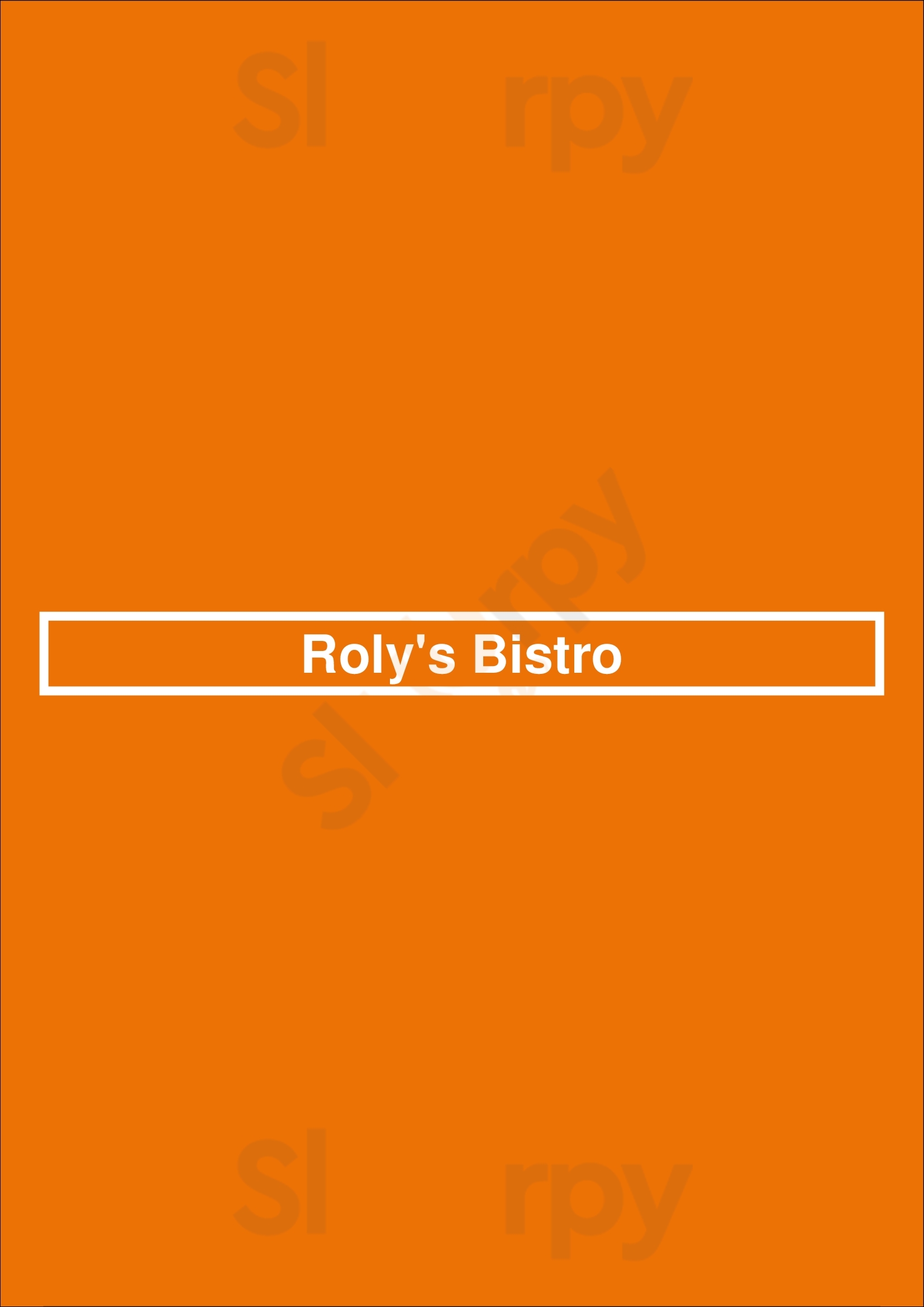 Roly's Bistro Dublin Menu - 1