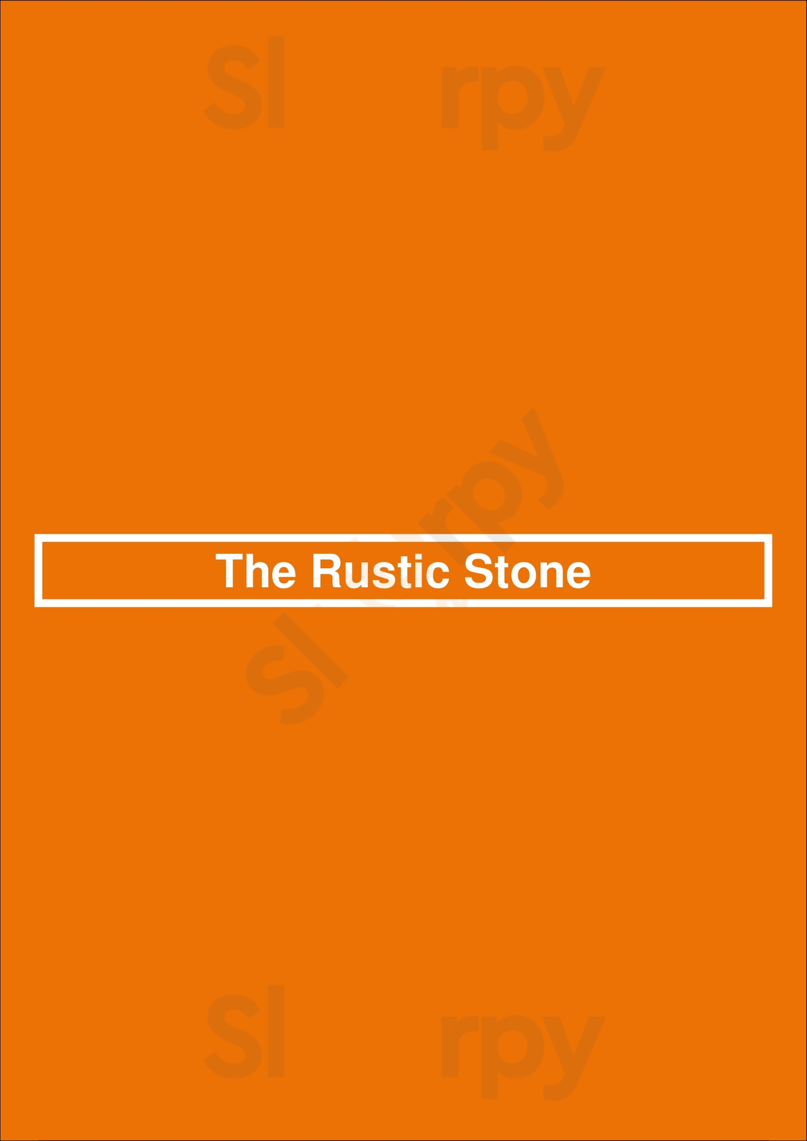 The Rustic Stone Dublin Menu - 1