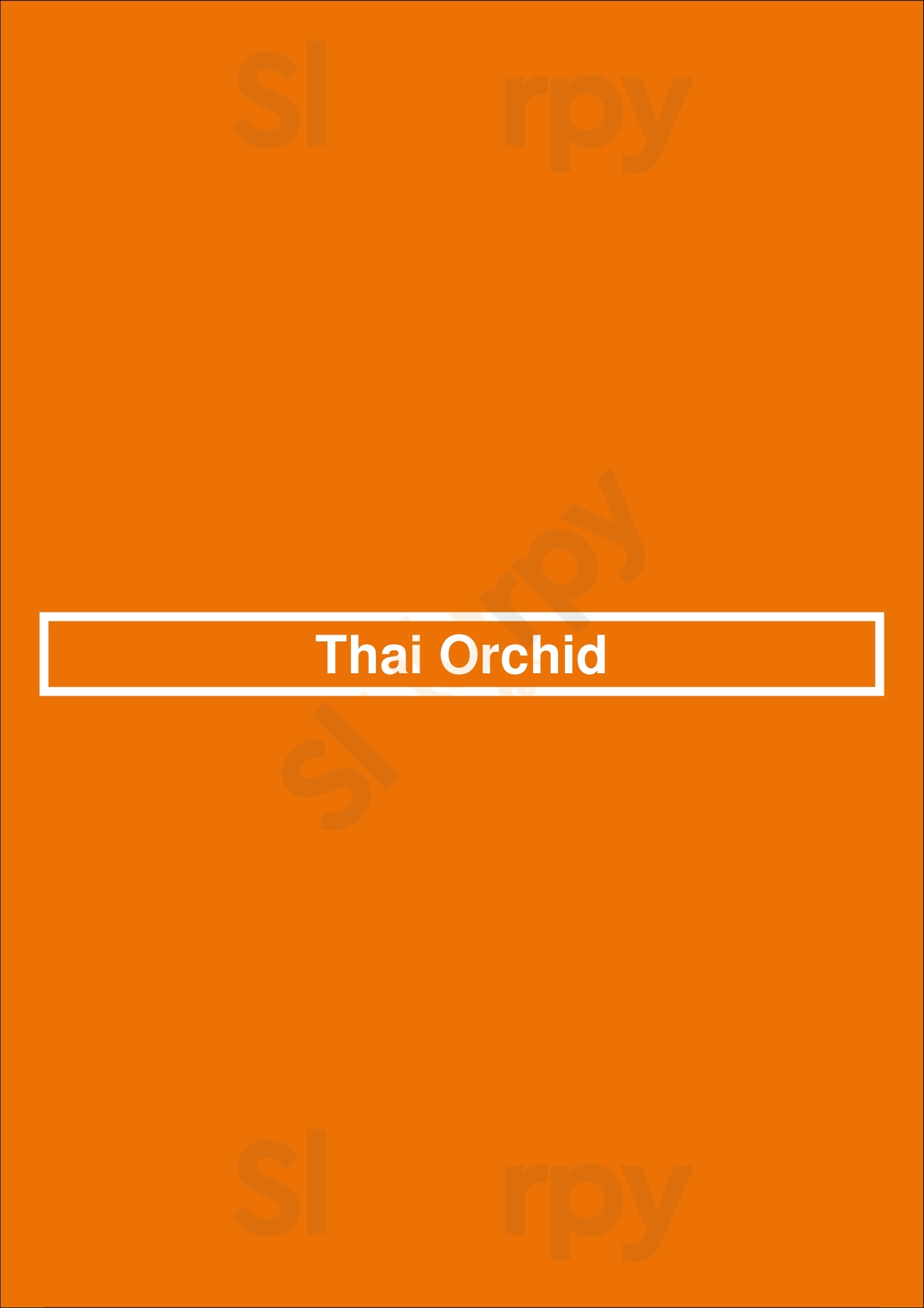 Thai Orchid Dublin Menu - 1