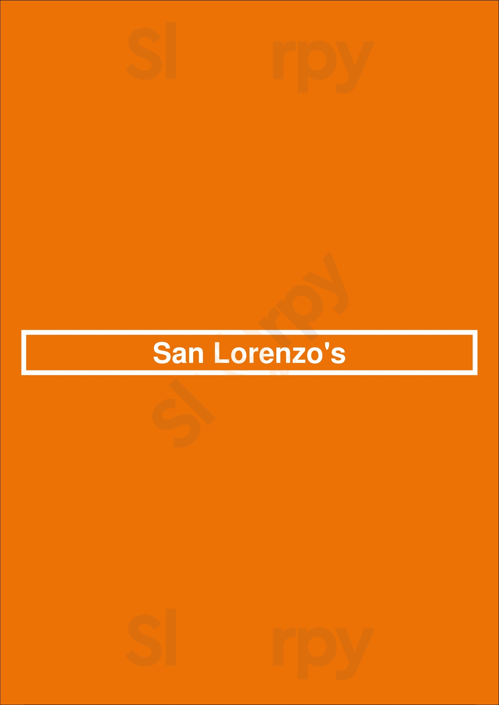 San Lorenzo's Dublin Menu - 1