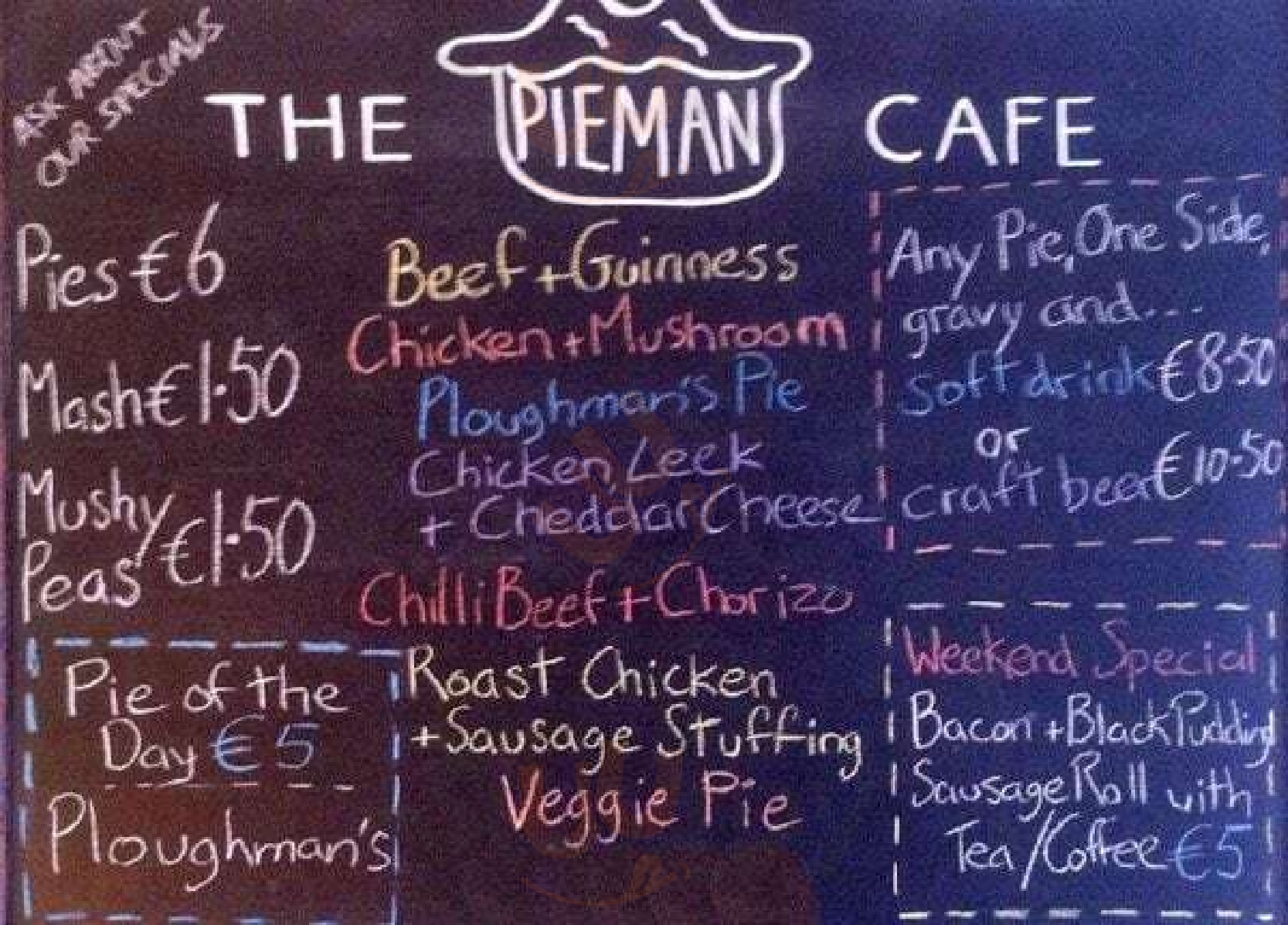 The Pieman Cafe Dublin Menu - 1