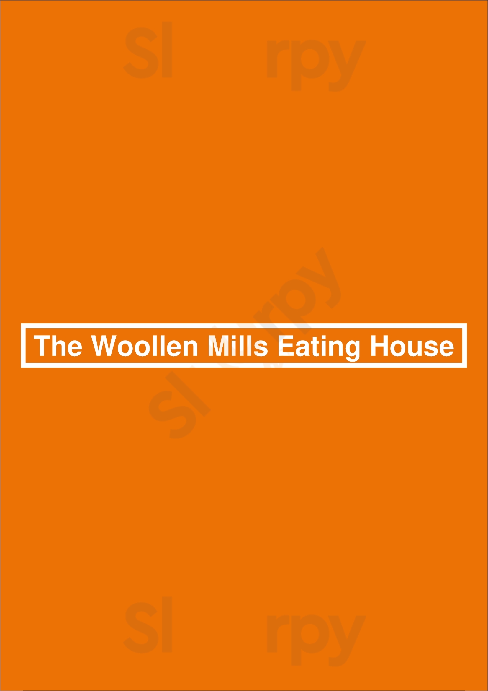 The Woollen Mills Eating House Dublin Menu - 1