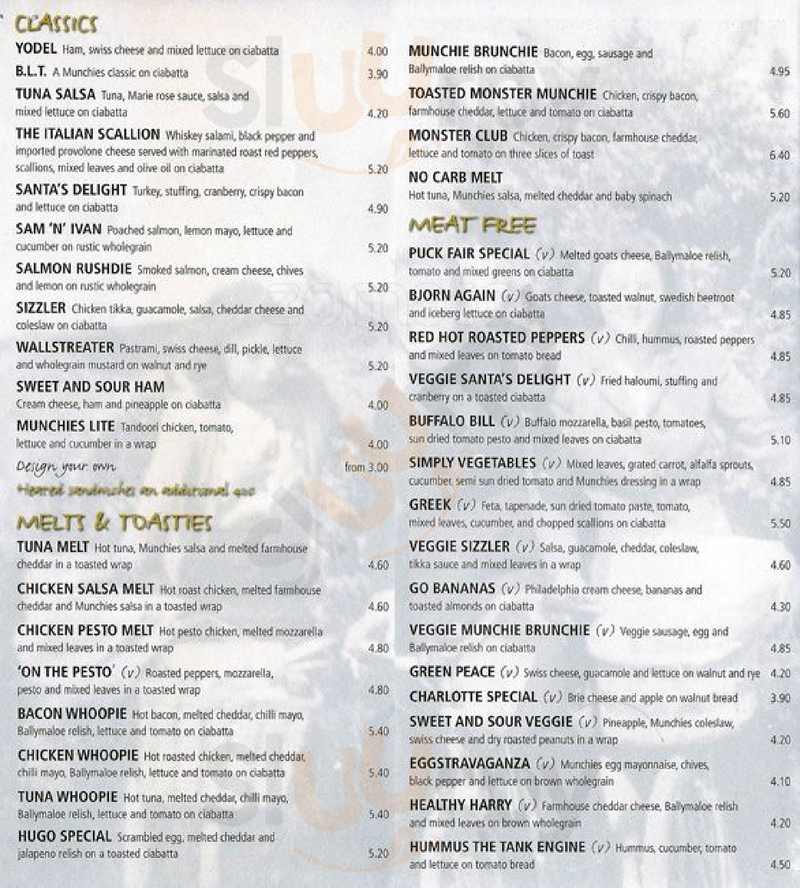 Munchies Sandyford Menu - 1