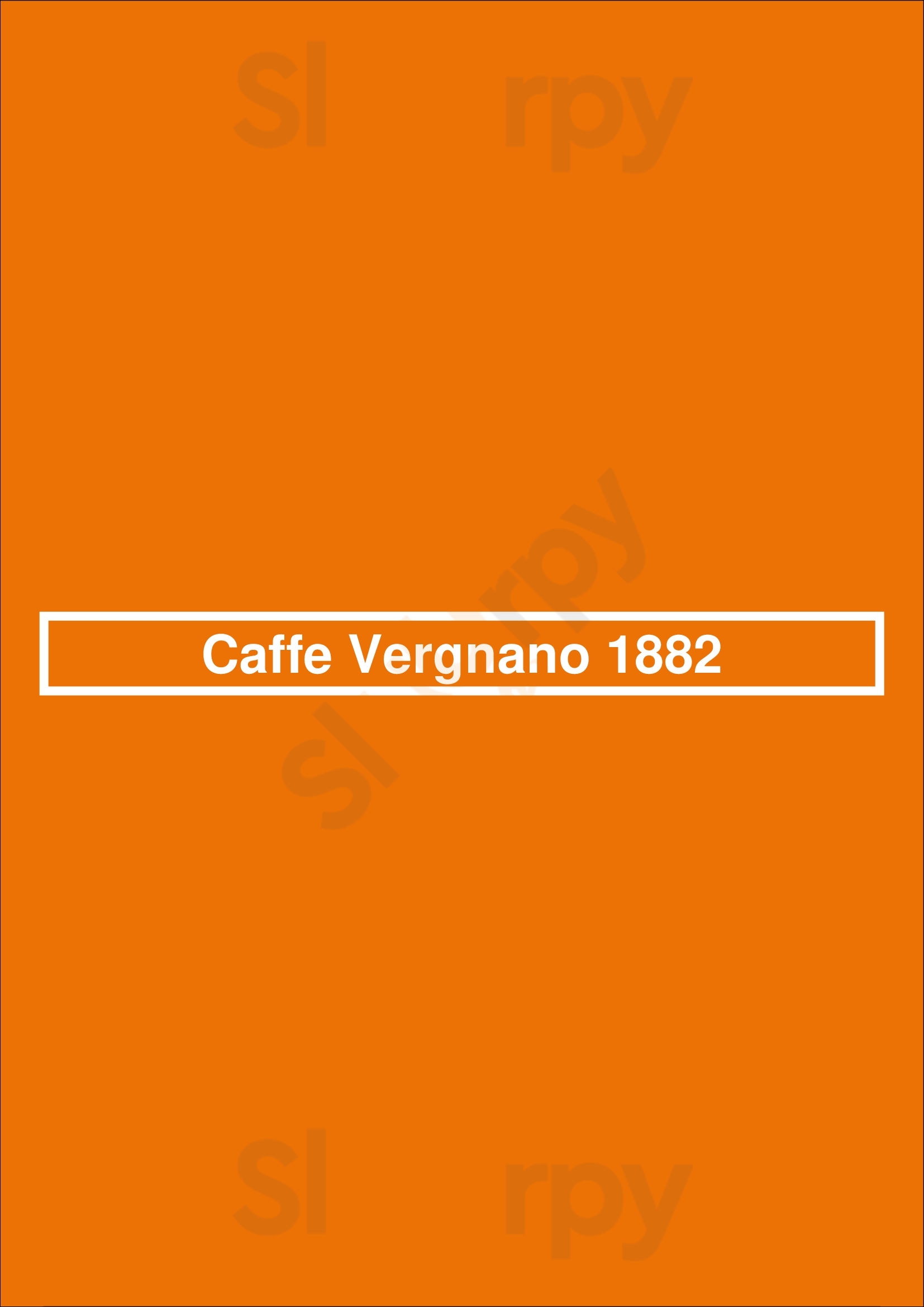 Cafe Vergnano 1882 Bray Menu - 1