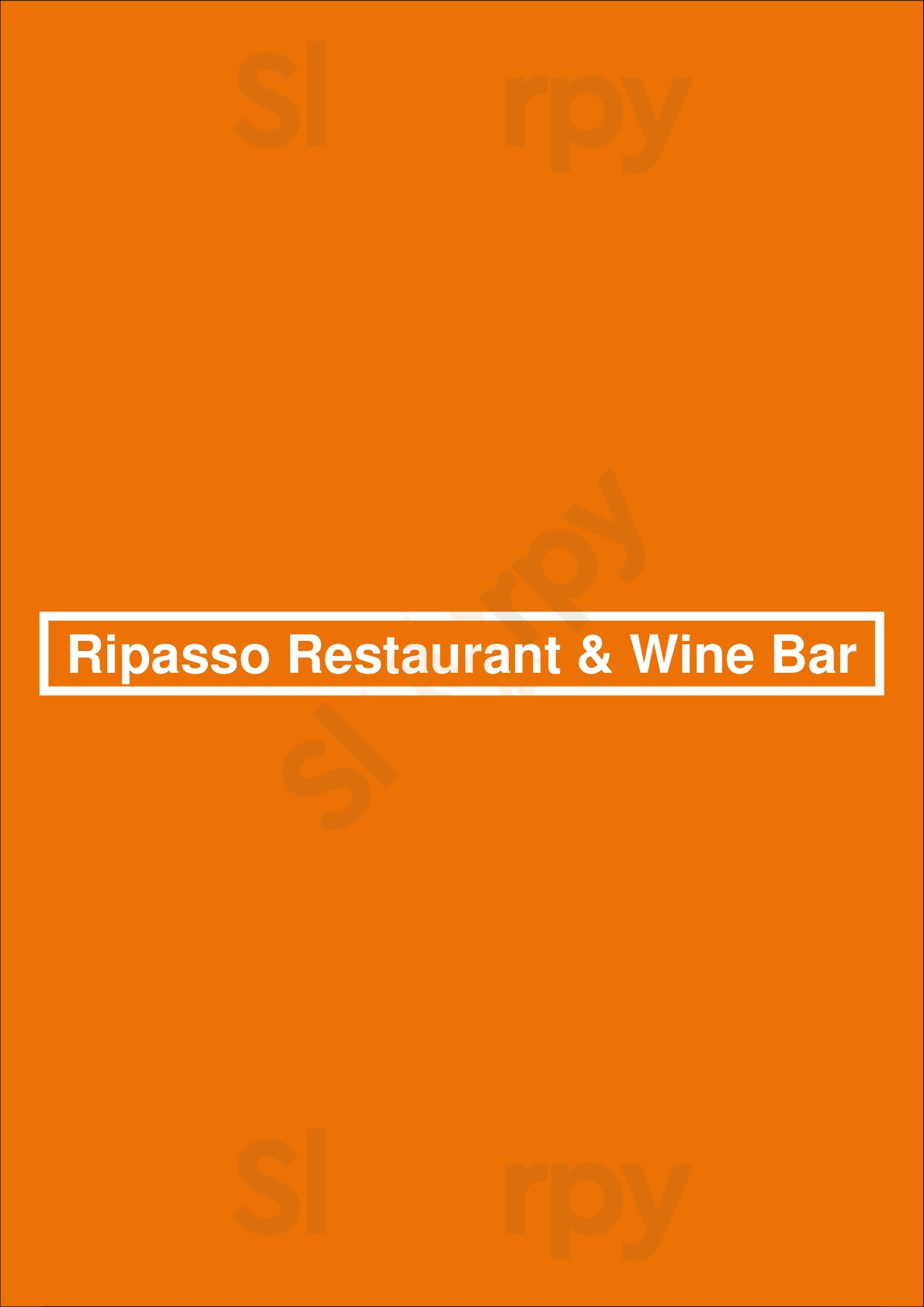 Ripasso Restaurant & Wine Bar Bray Menu - 1