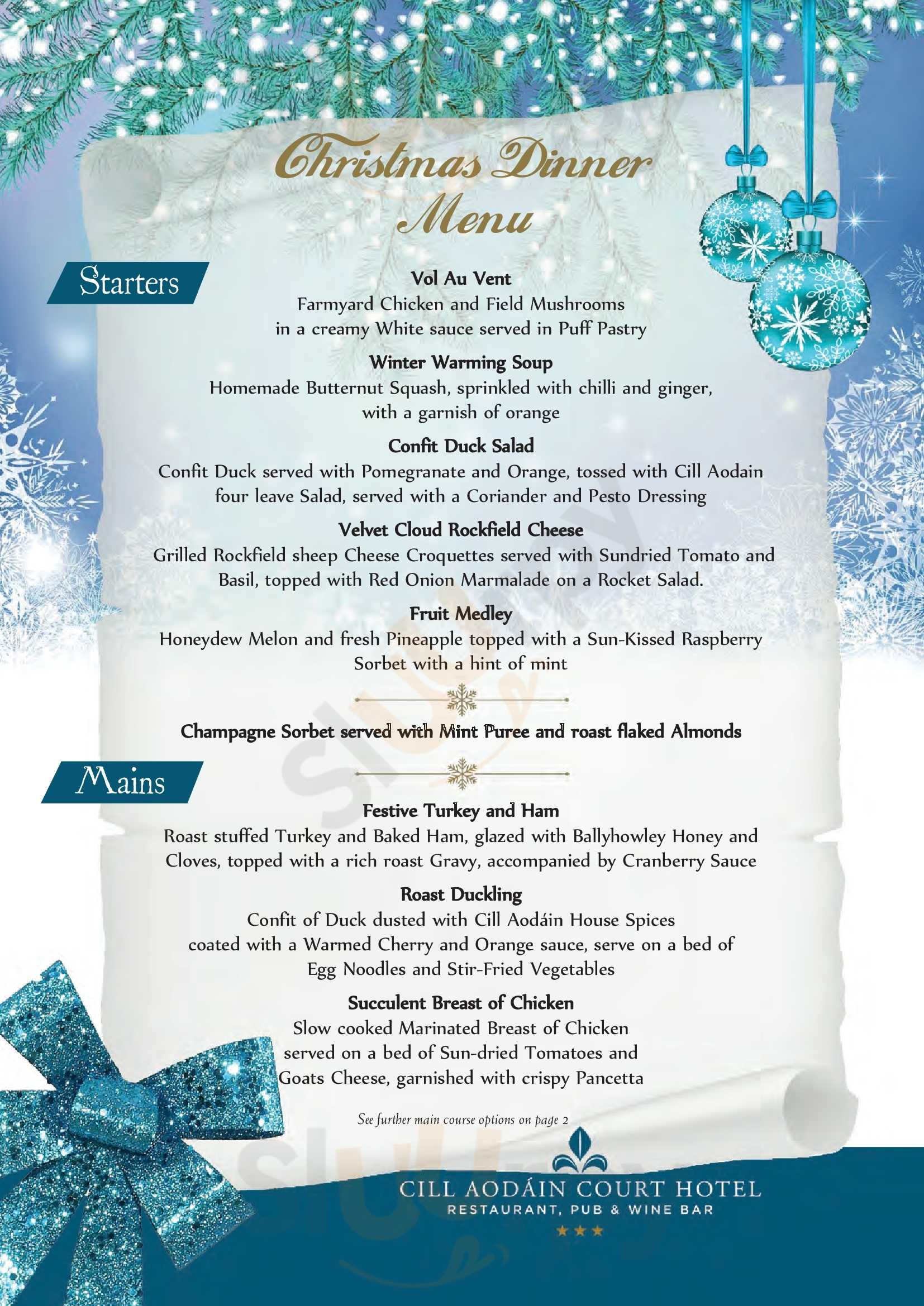 Maestros Restaurant Kiltimagh Menu - 1