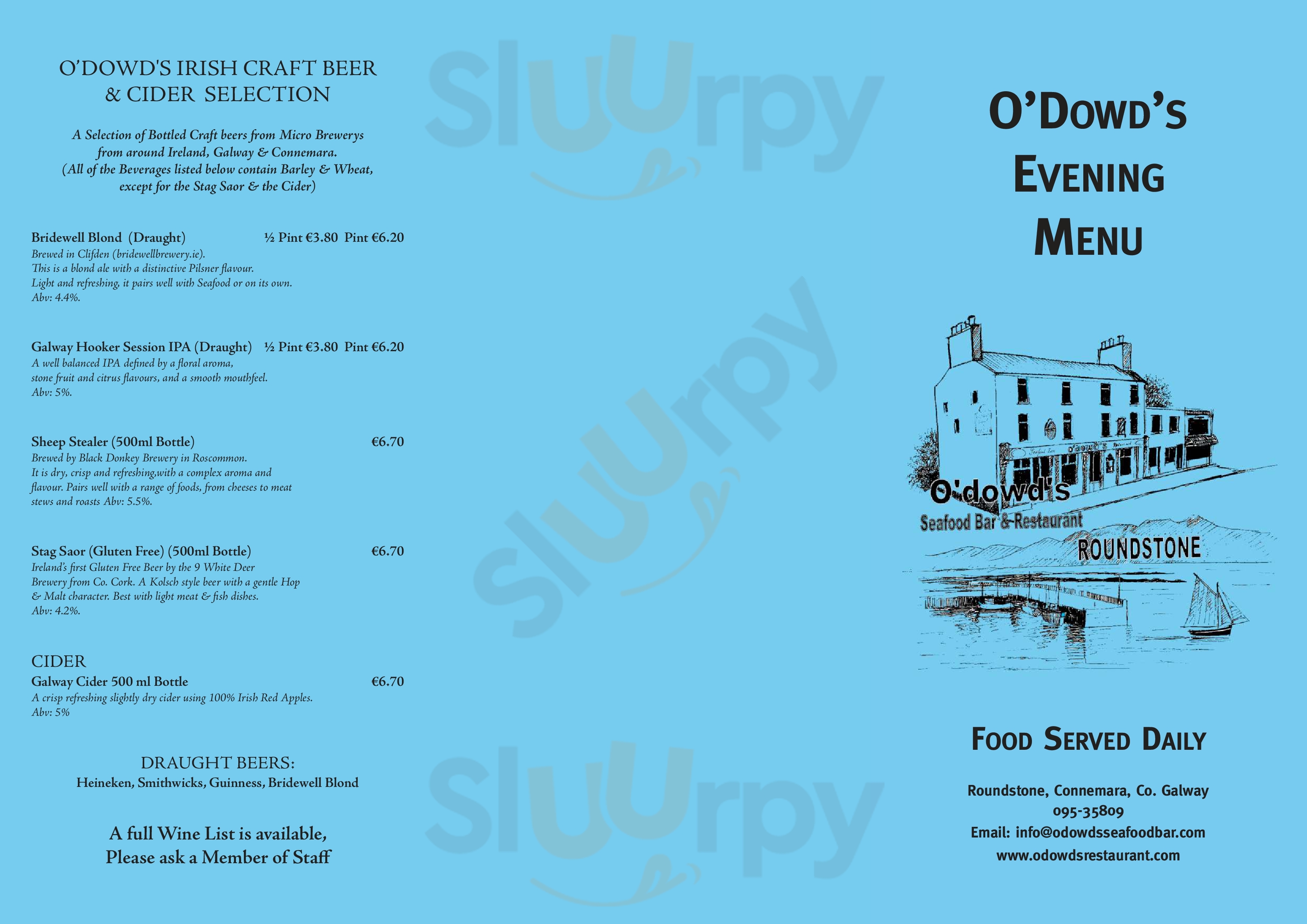 O'dowds Of Roundstone Roundstone Menu - 1