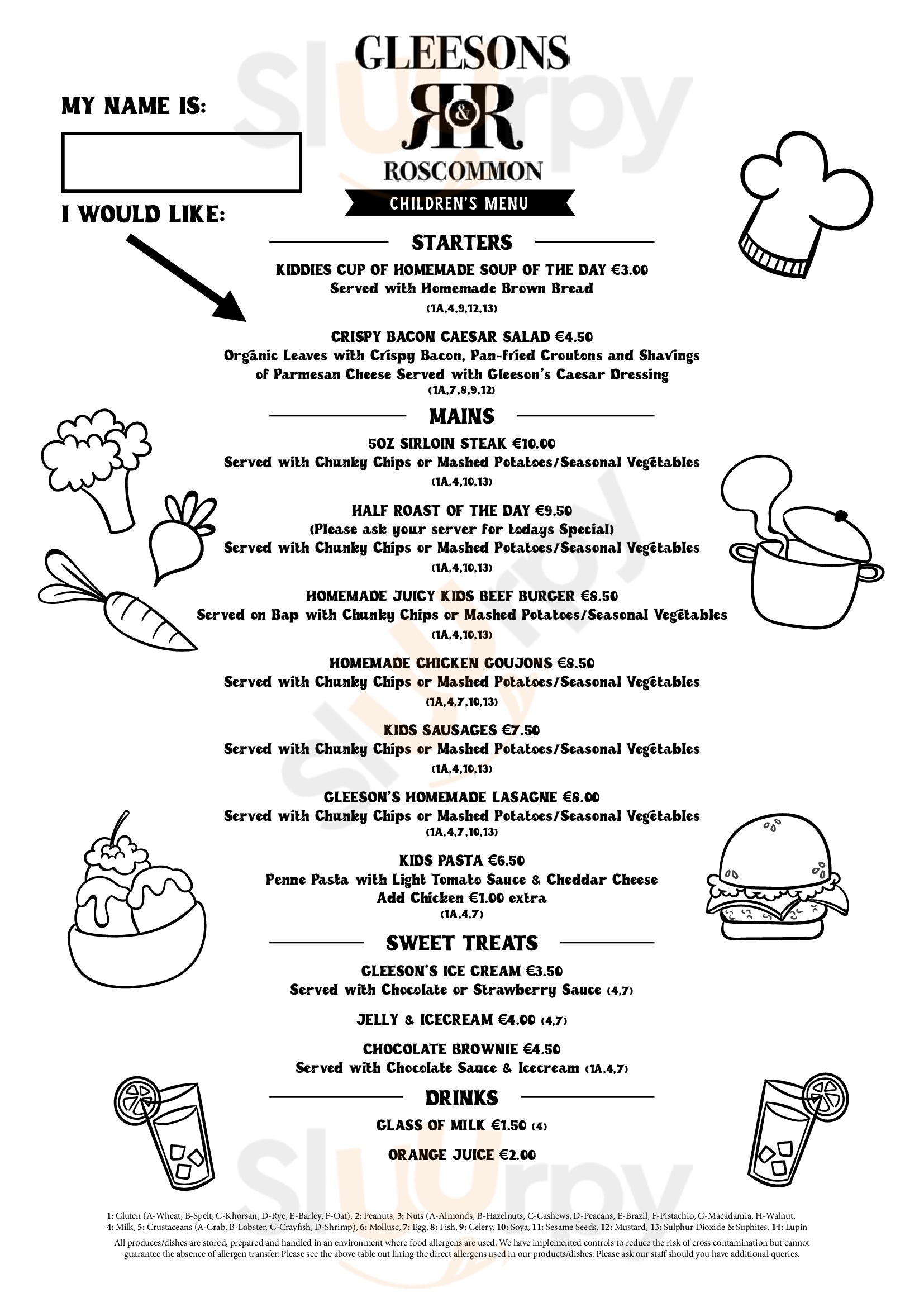 Manse Restaurant Roscommon Menu - 1