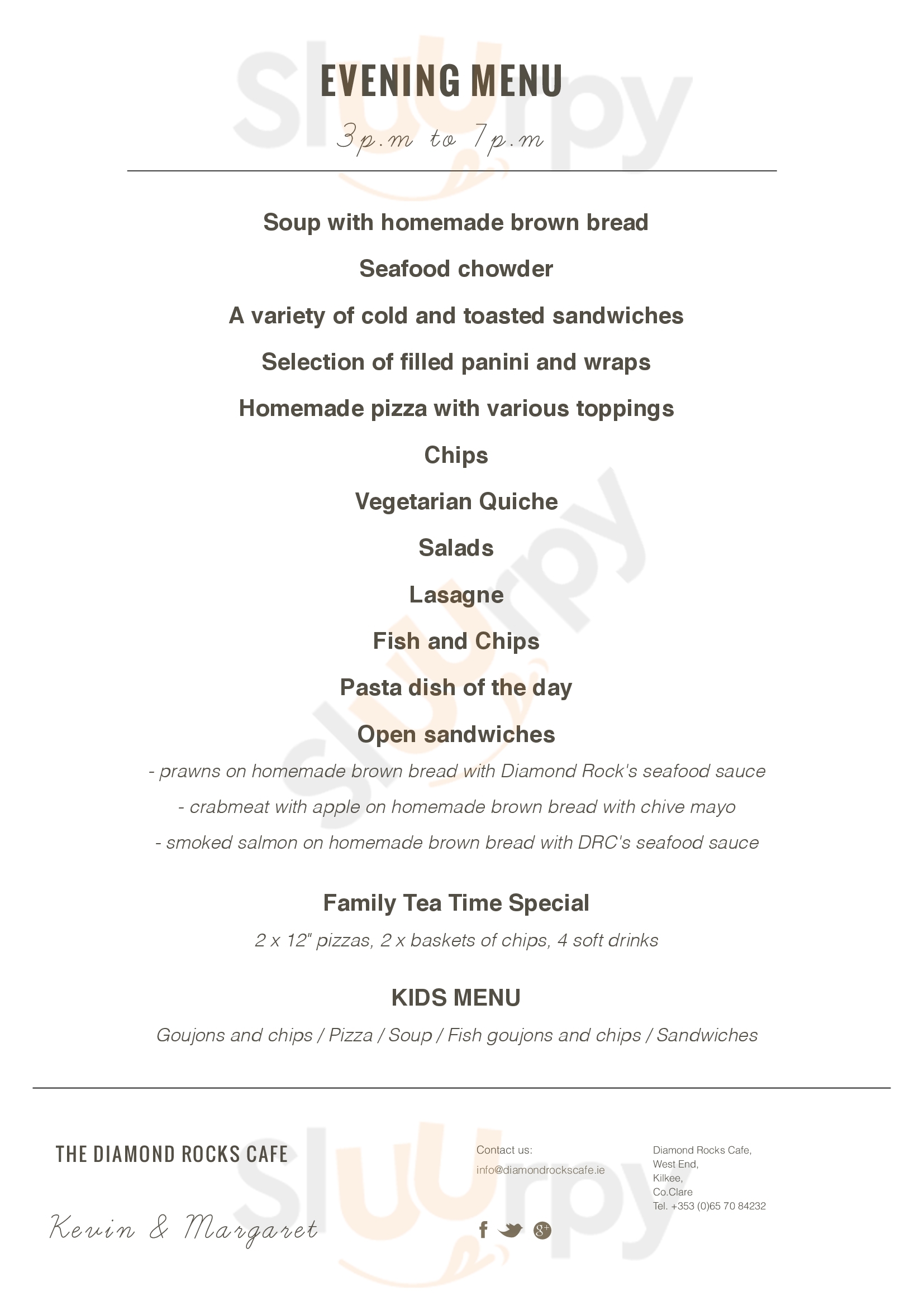 Diamond Rock Restaurant County Mayo Menu - 1