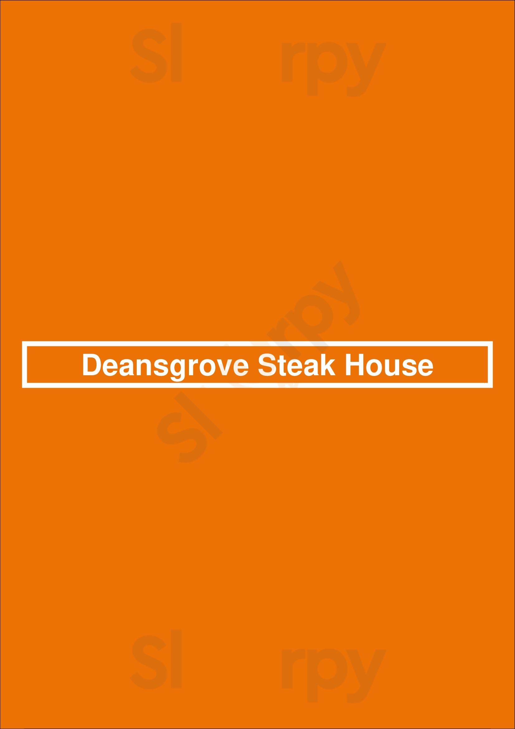 Deansgrove Steak House Tipperary Menu - 1
