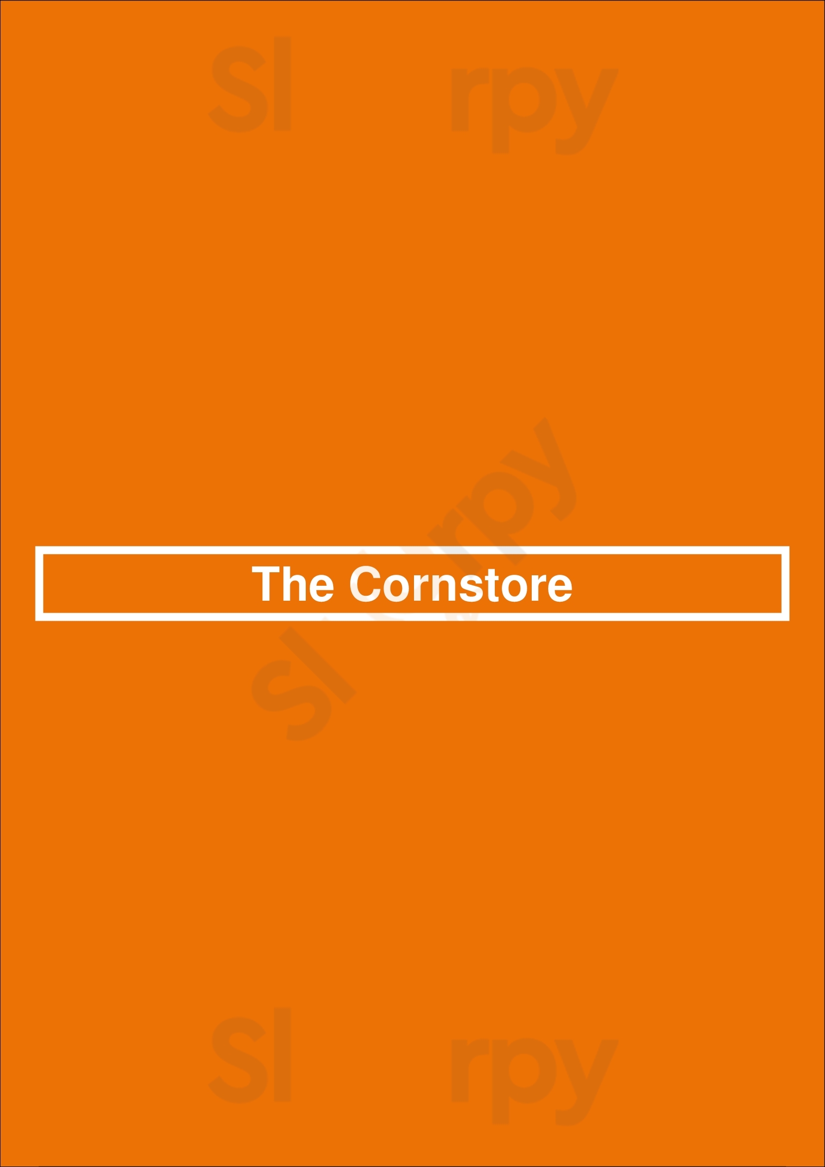 The Cornstore Limerick Menu - 1