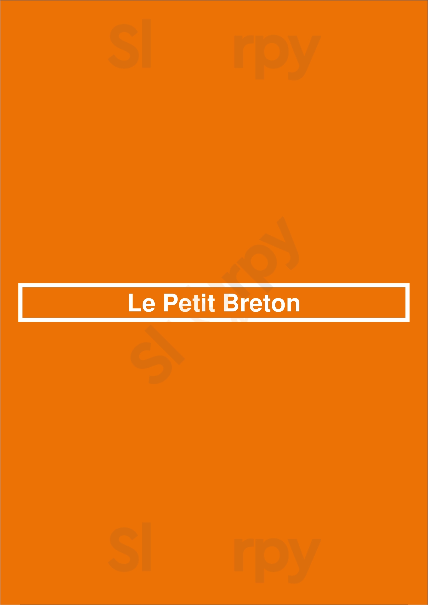 Le Petit Breton Dublin Menu - 1
