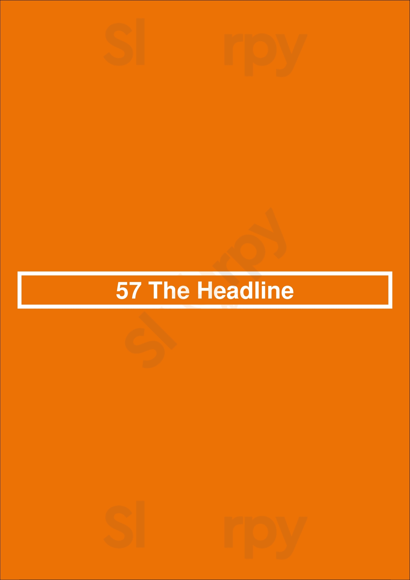 57 The Headline Dublin Menu - 1