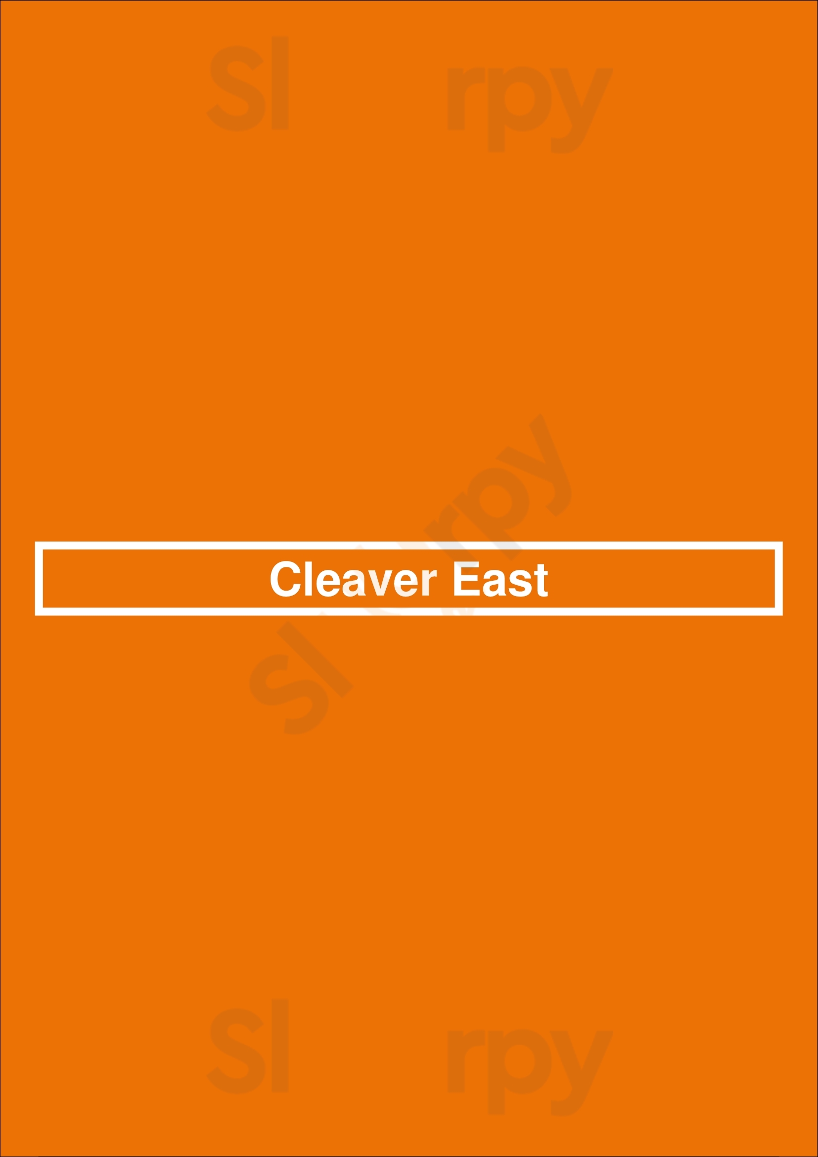 Cleaver East Dublin Menu - 1