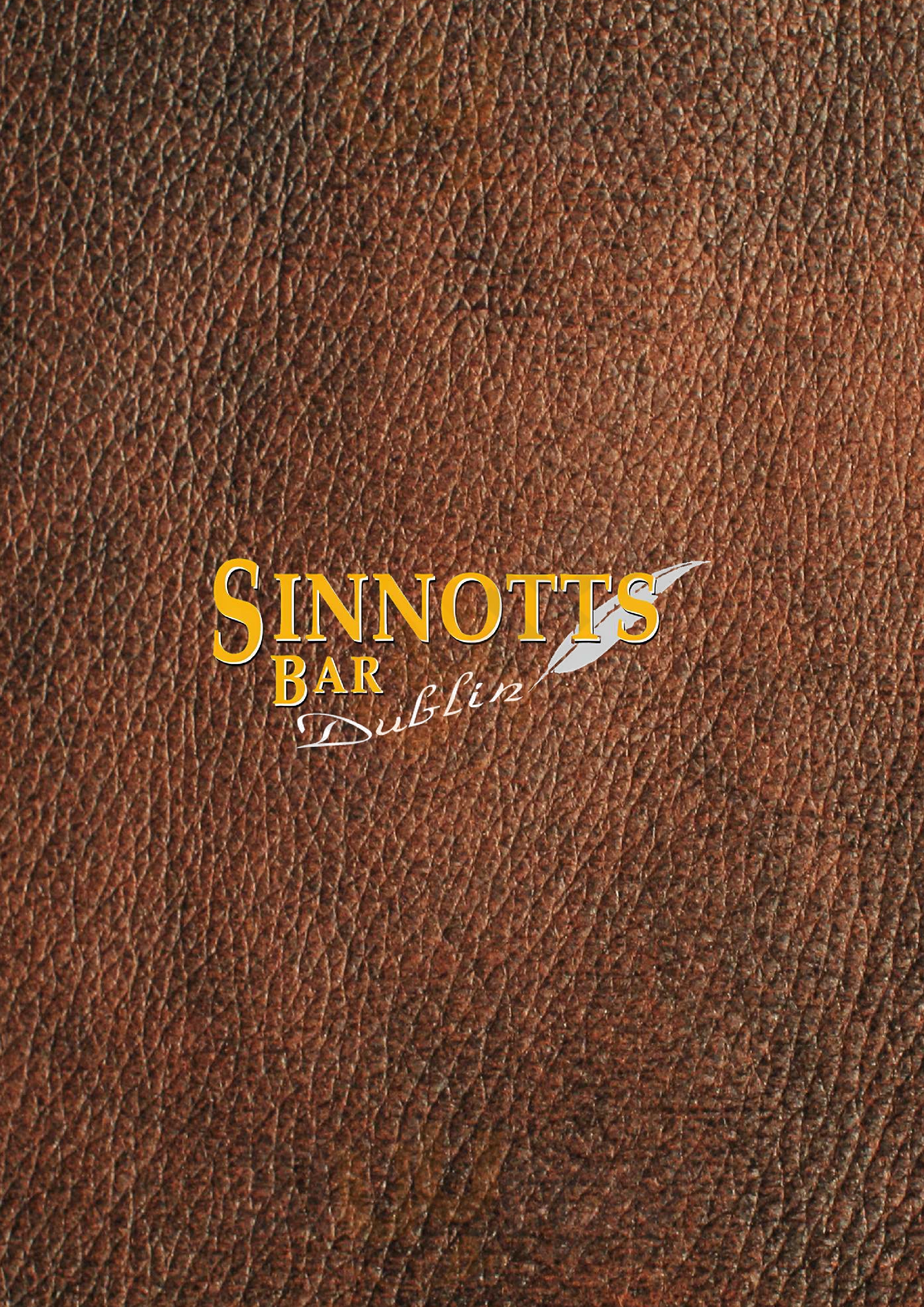 Main Menu - Sinnott's Bar