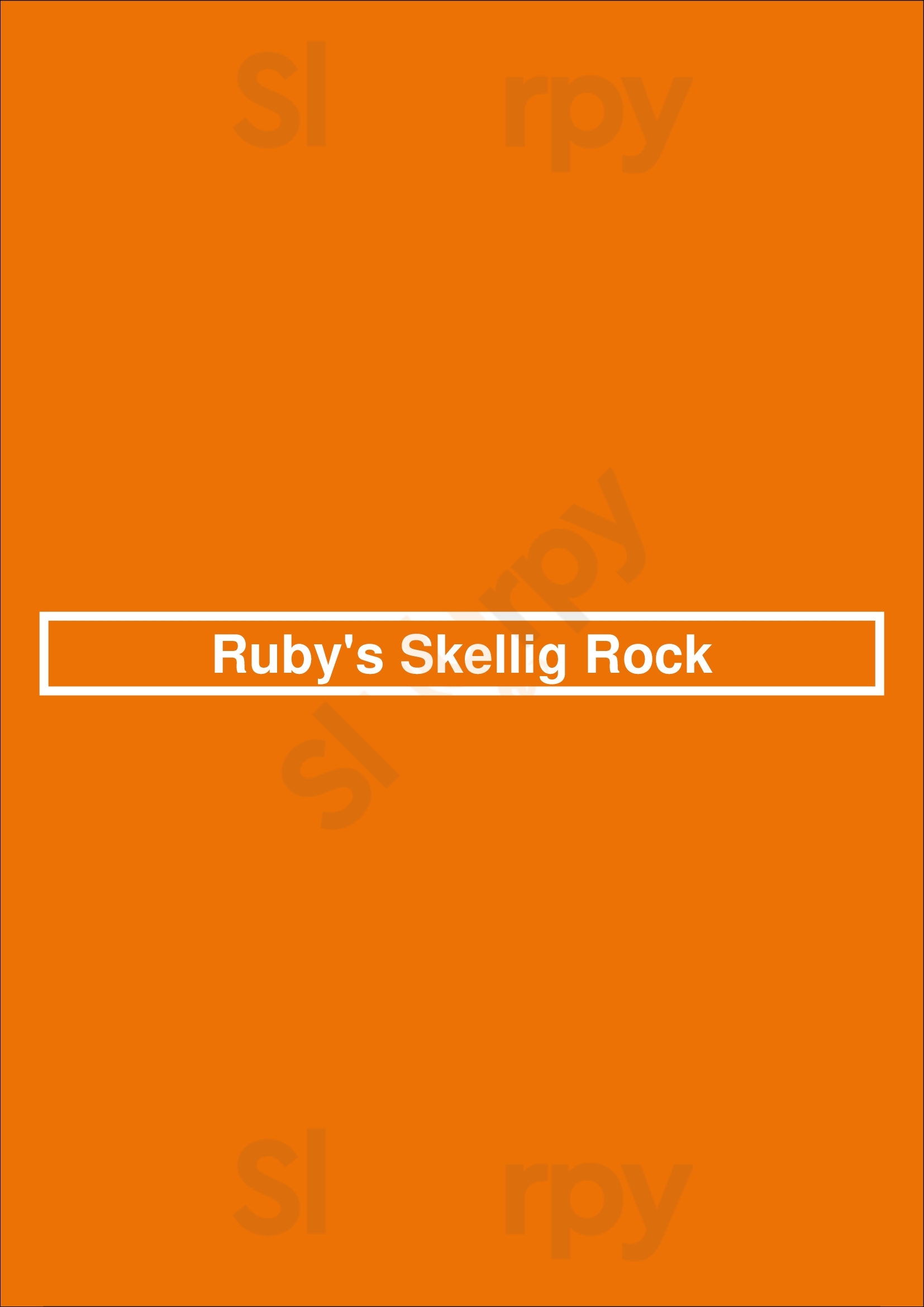 Ruby's Skellig Rock Cahersiveen Menu - 1