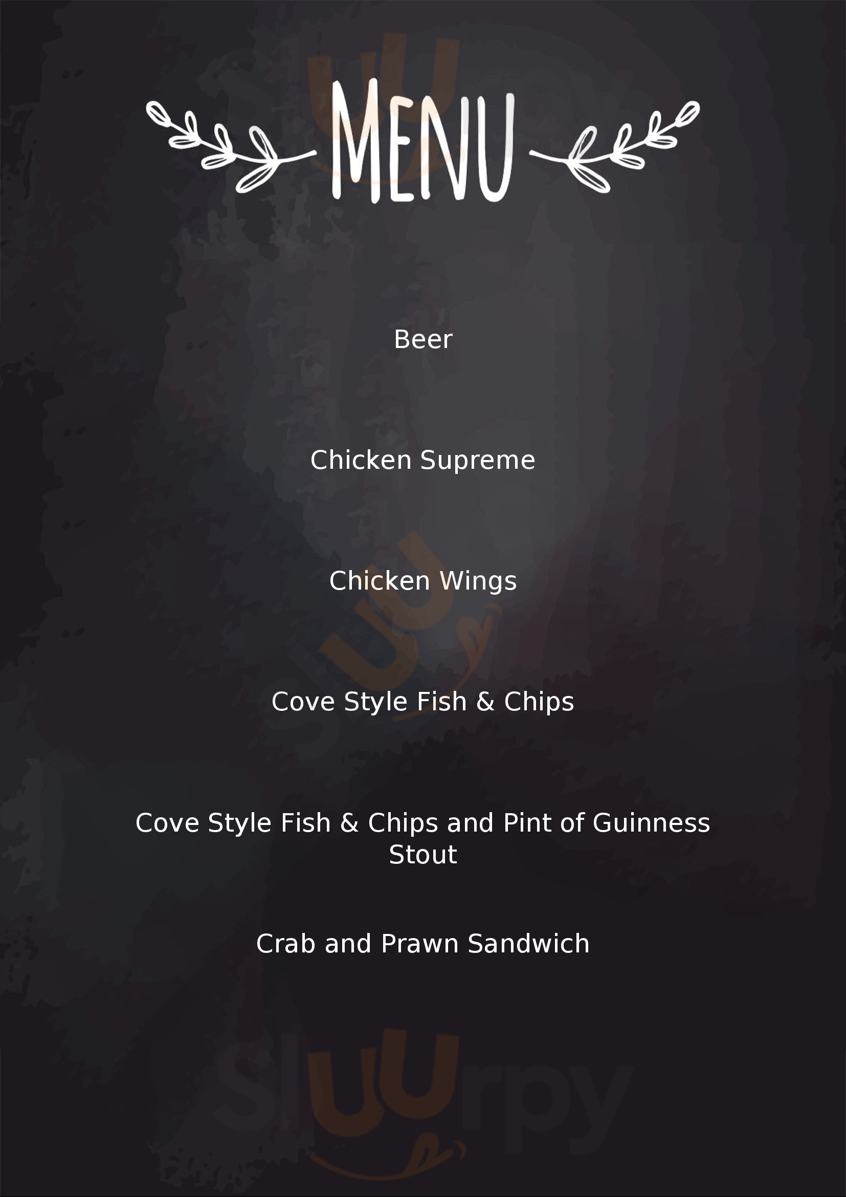 O'carroll's Cove Caherdaniel Menu - 1