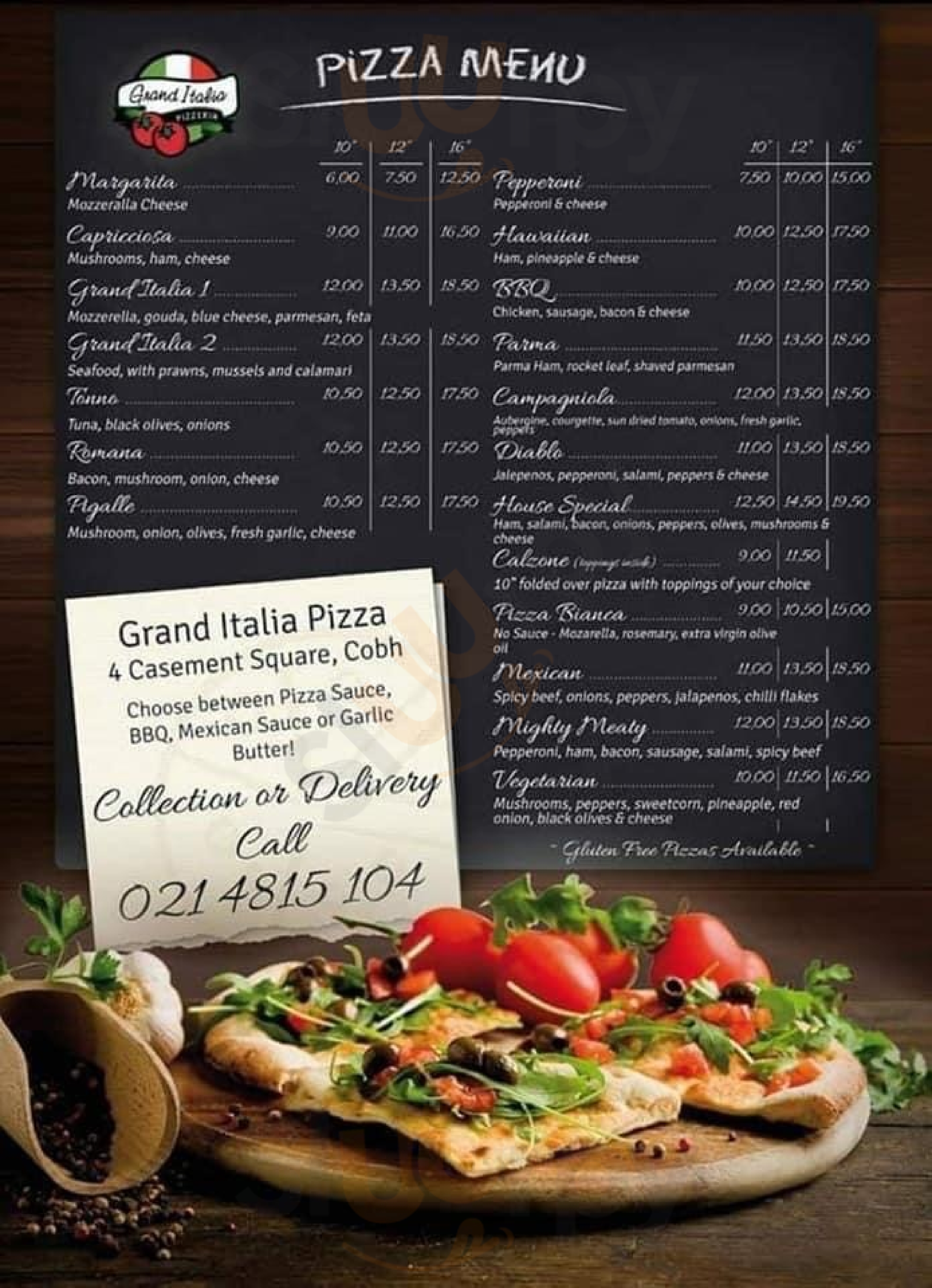 Grand Italia Pizzeria & Restaurant Cobh Menu - 1