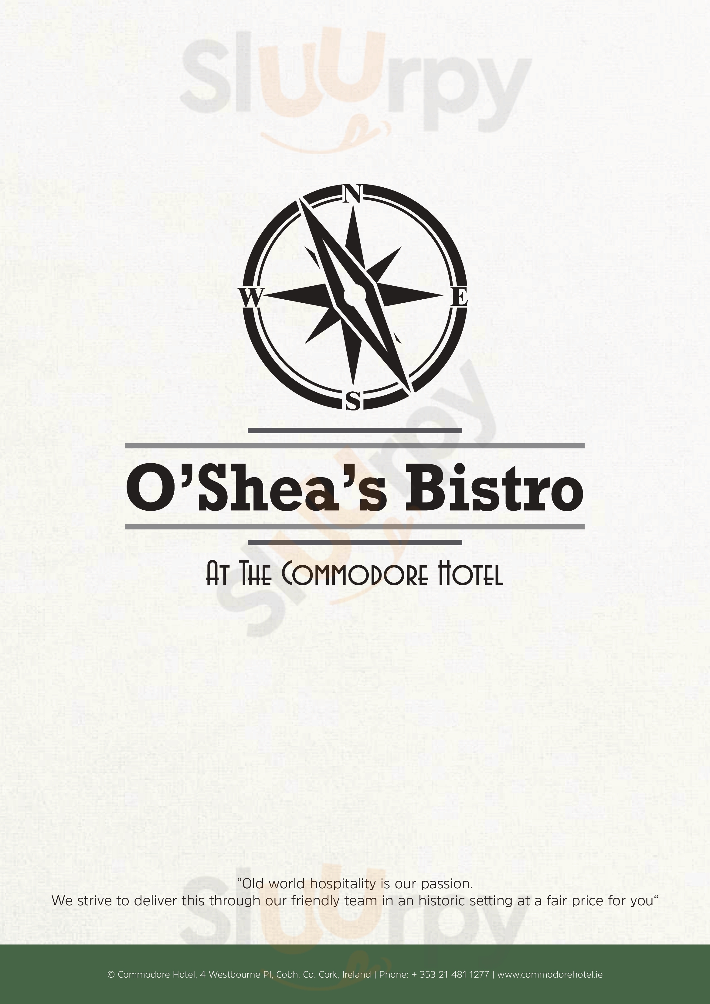 O' Sheas Bar & Bistro Cobh Menu - 1