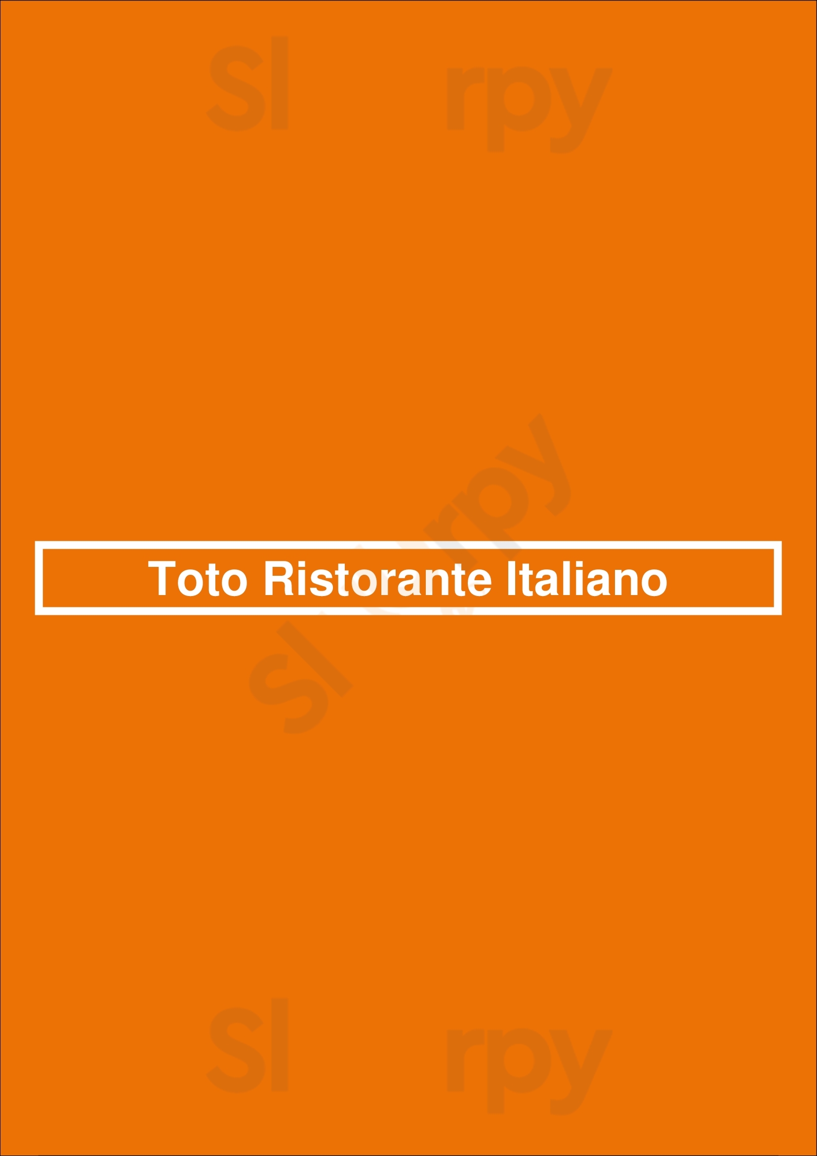 Toto Ristorante Italiano Dublin Menu - 1