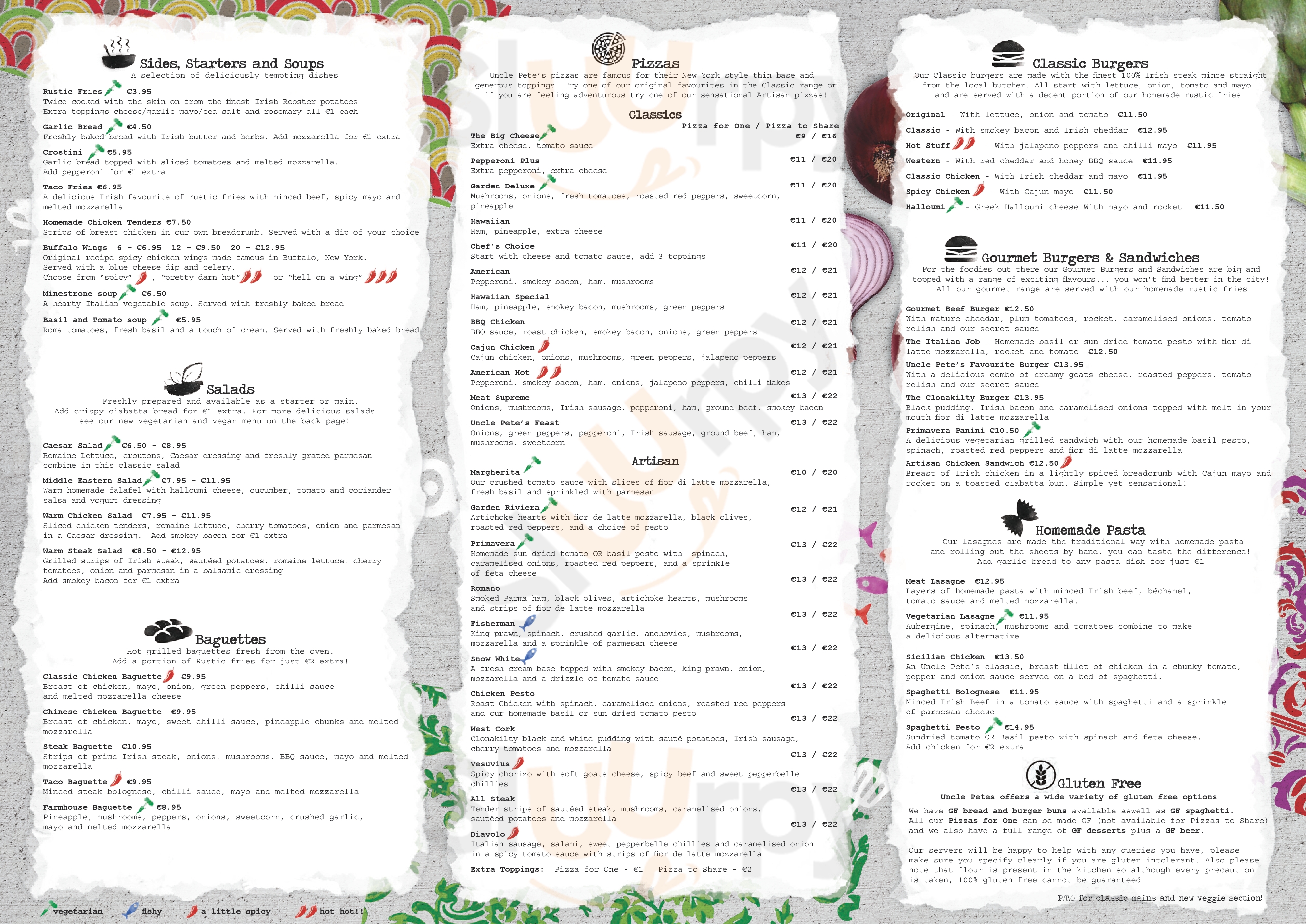 Uncle Pete's Takeaway And Delivery Cork Menu - 1