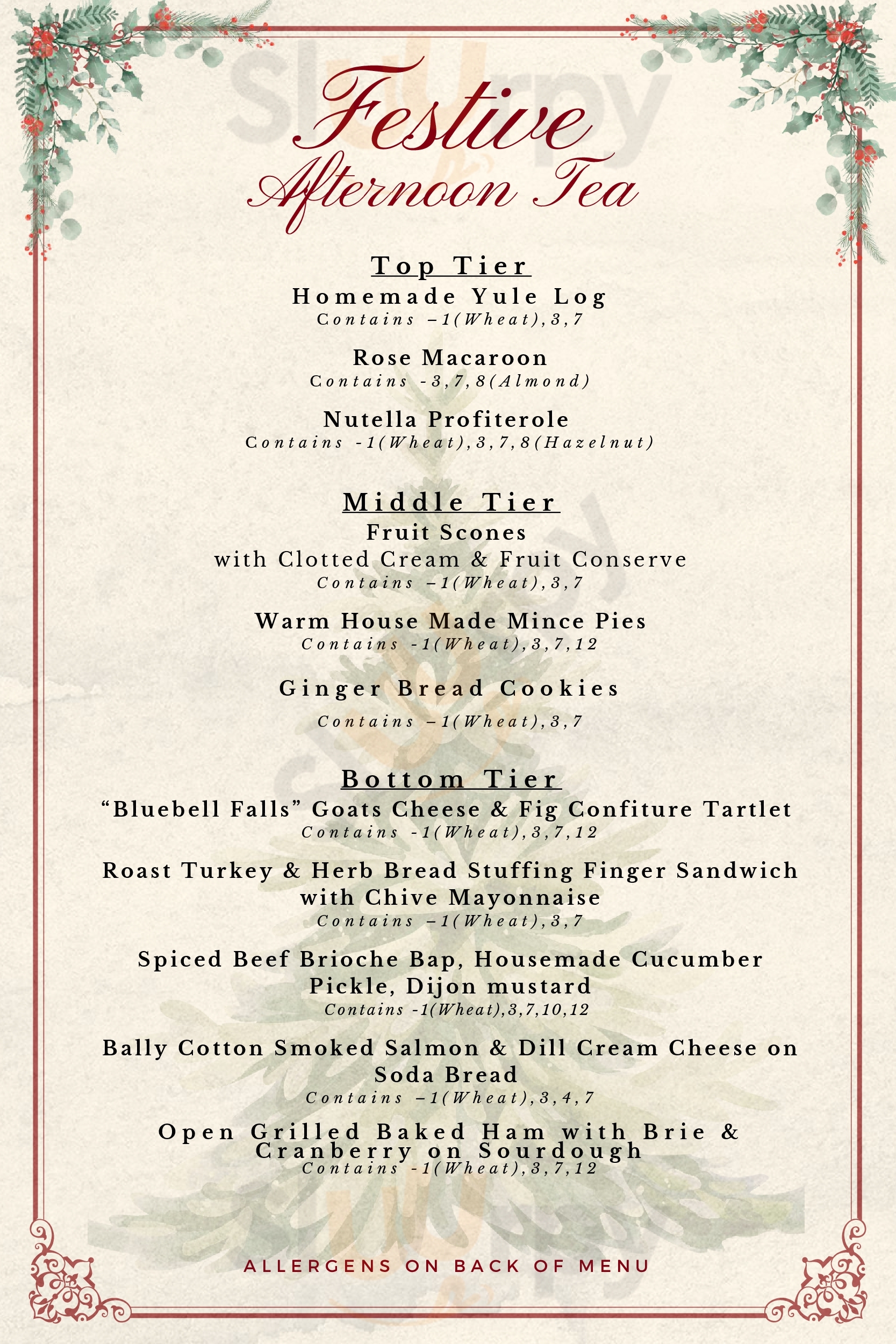 Mabel Crawford's Bistro Cork Menu - 1