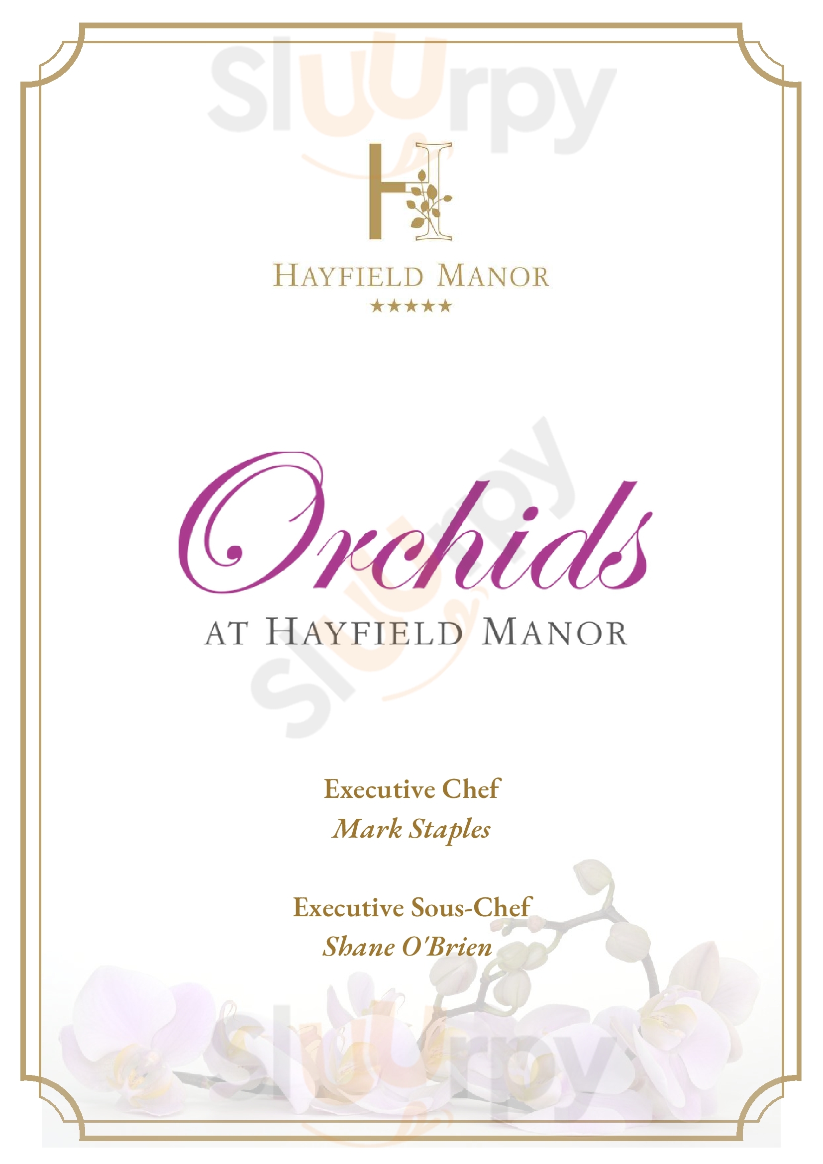 Orchids Restaurant At Hayfield Manor Cork Menu - 1