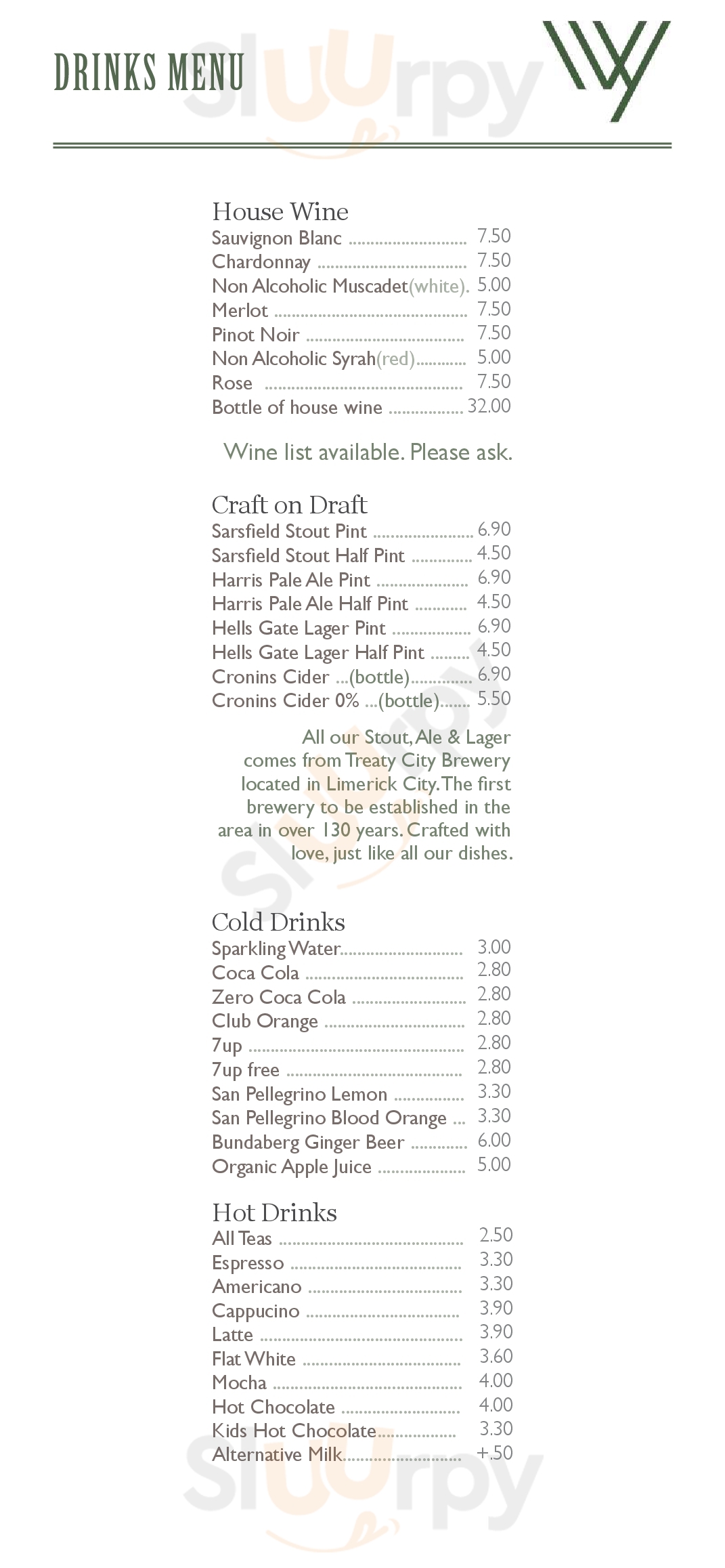 The Ivy Cottage Doolin Menu - 1