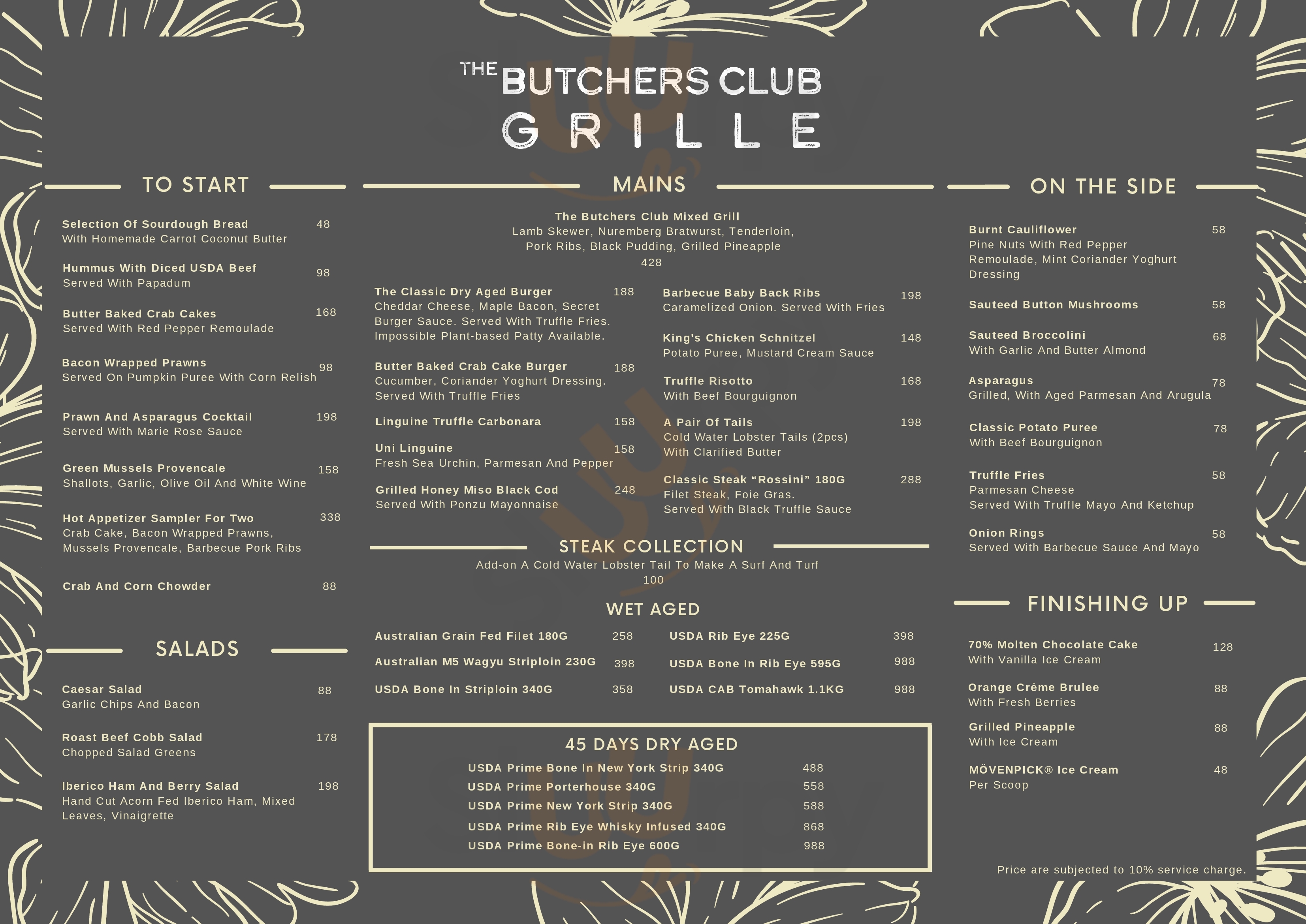Main Menu - The Butchers Club Burger (k11)