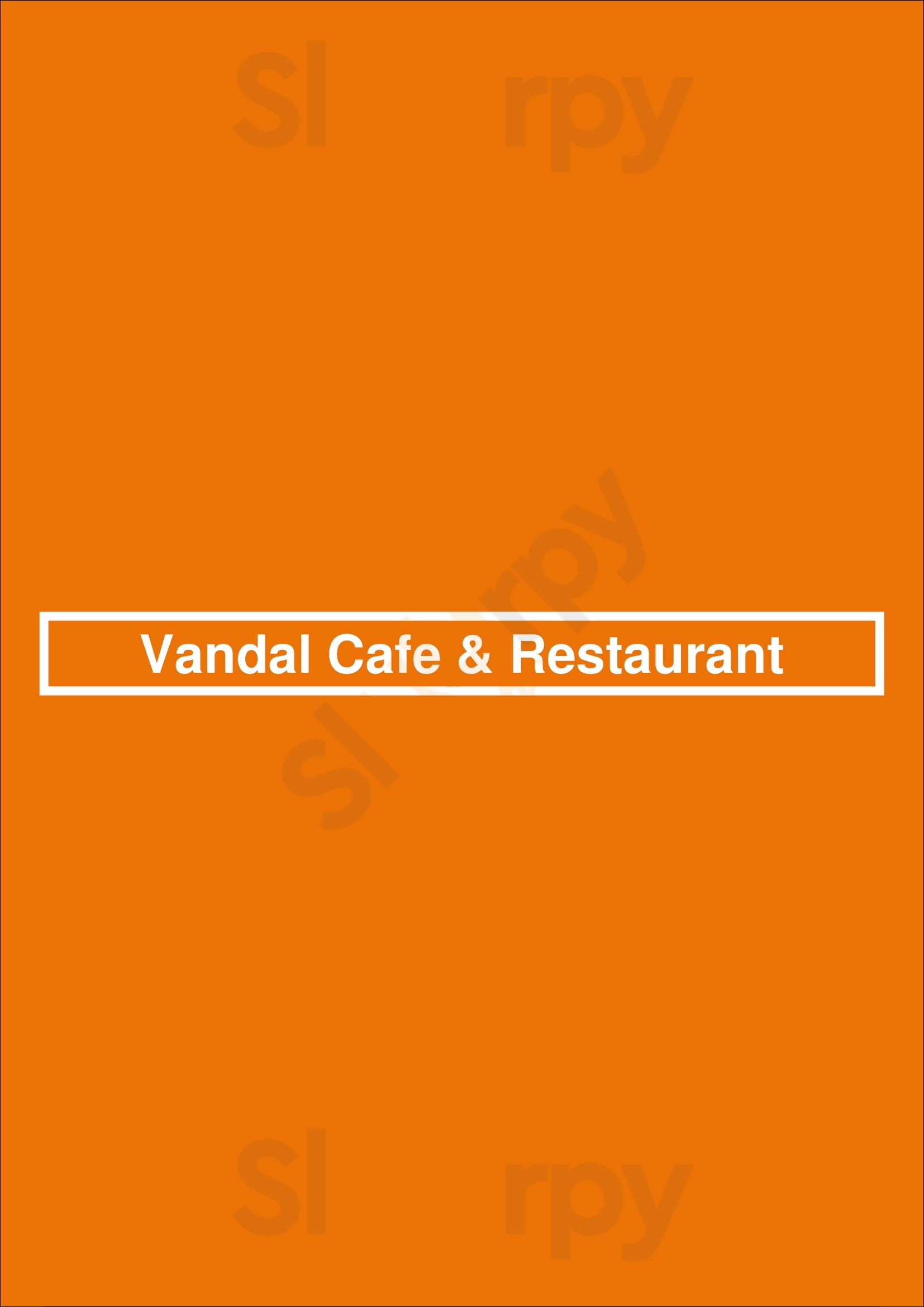 Vandal Cafe & Restaurant Dublin Menu - 1