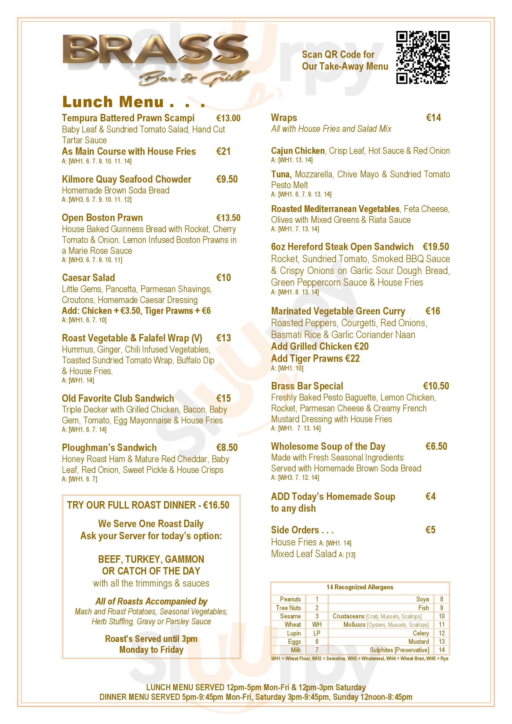 The Purple Sage Restaurant Dublin Menu - 1