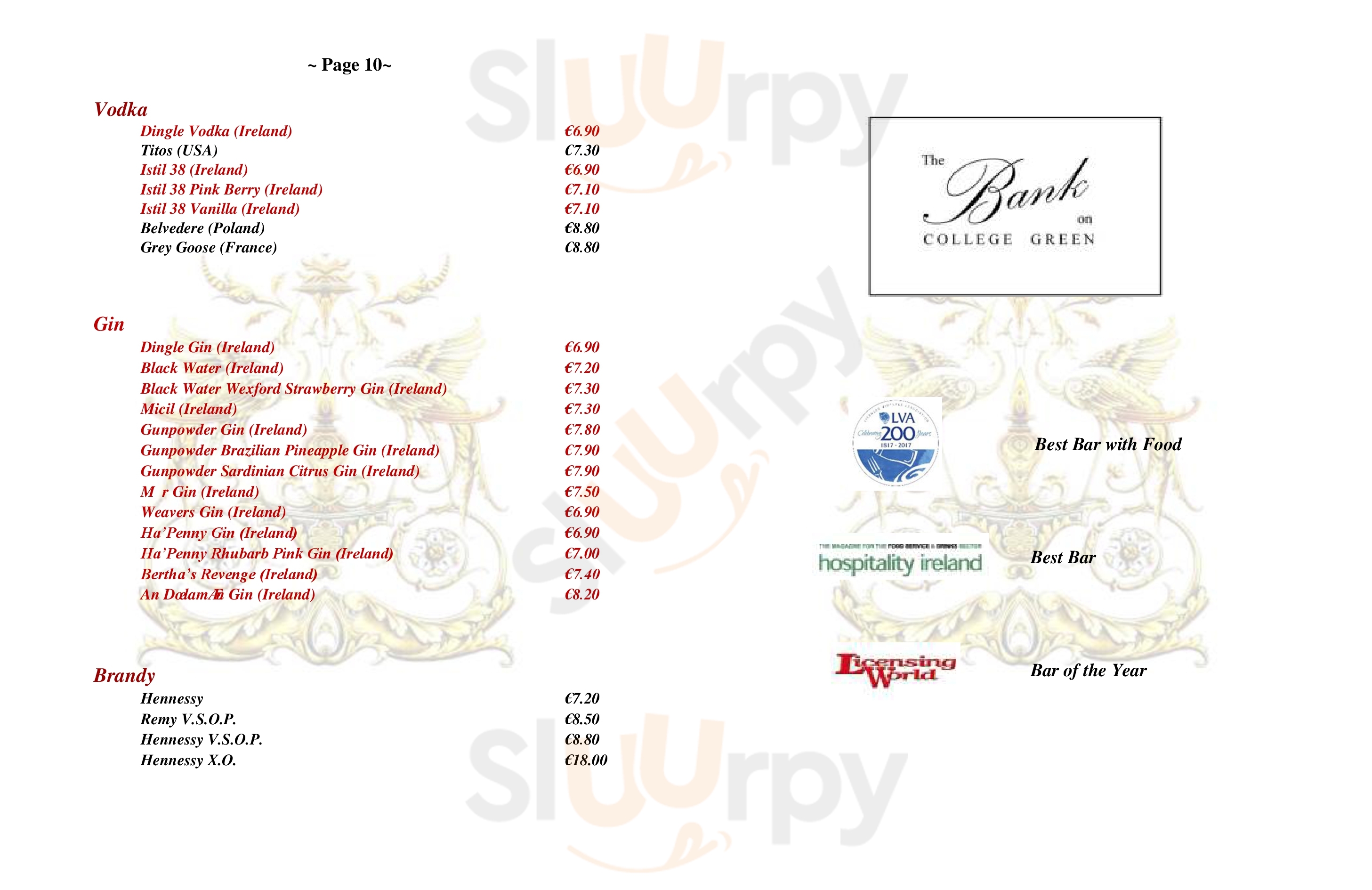 The Wine And Tapas Bar @ The Orchard Dublin Menu - 1