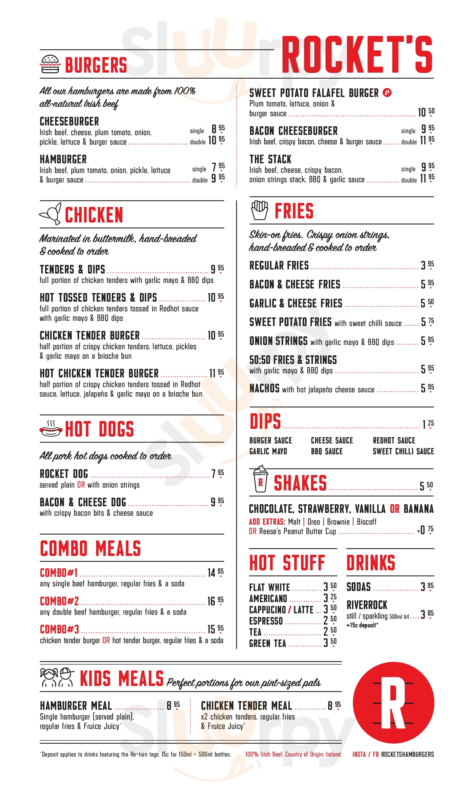 Rocket's Dublin Menu - 1